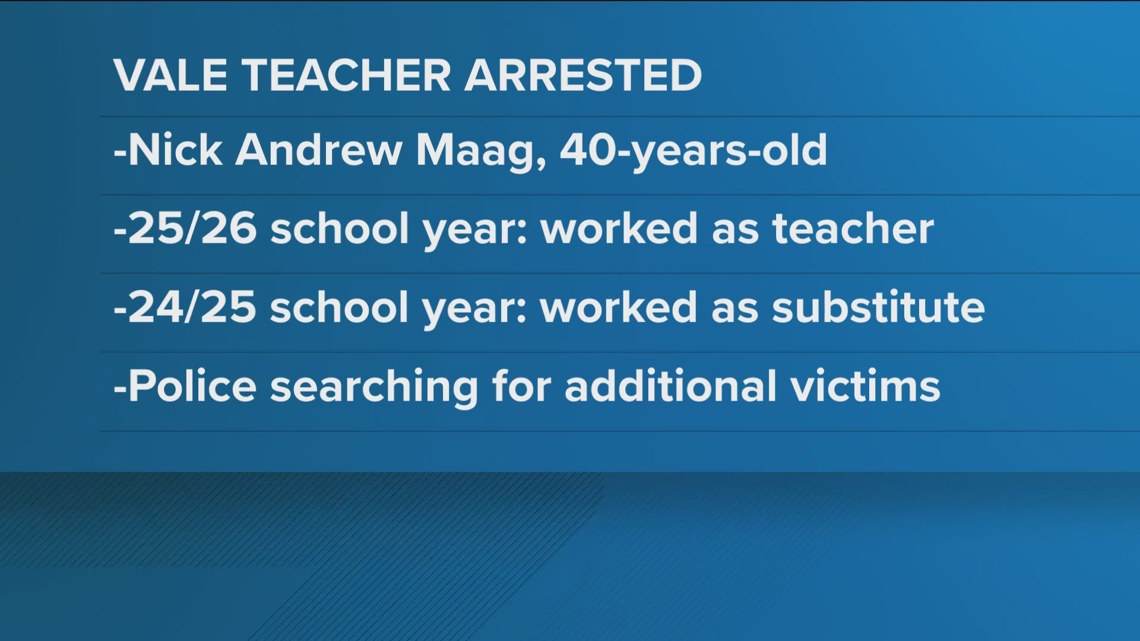 Vale School District Teacher Arrested For Child Sex Crimes Sheriff vale-school-district-teacher-arrested-for-child-sex-crimes-sheriff