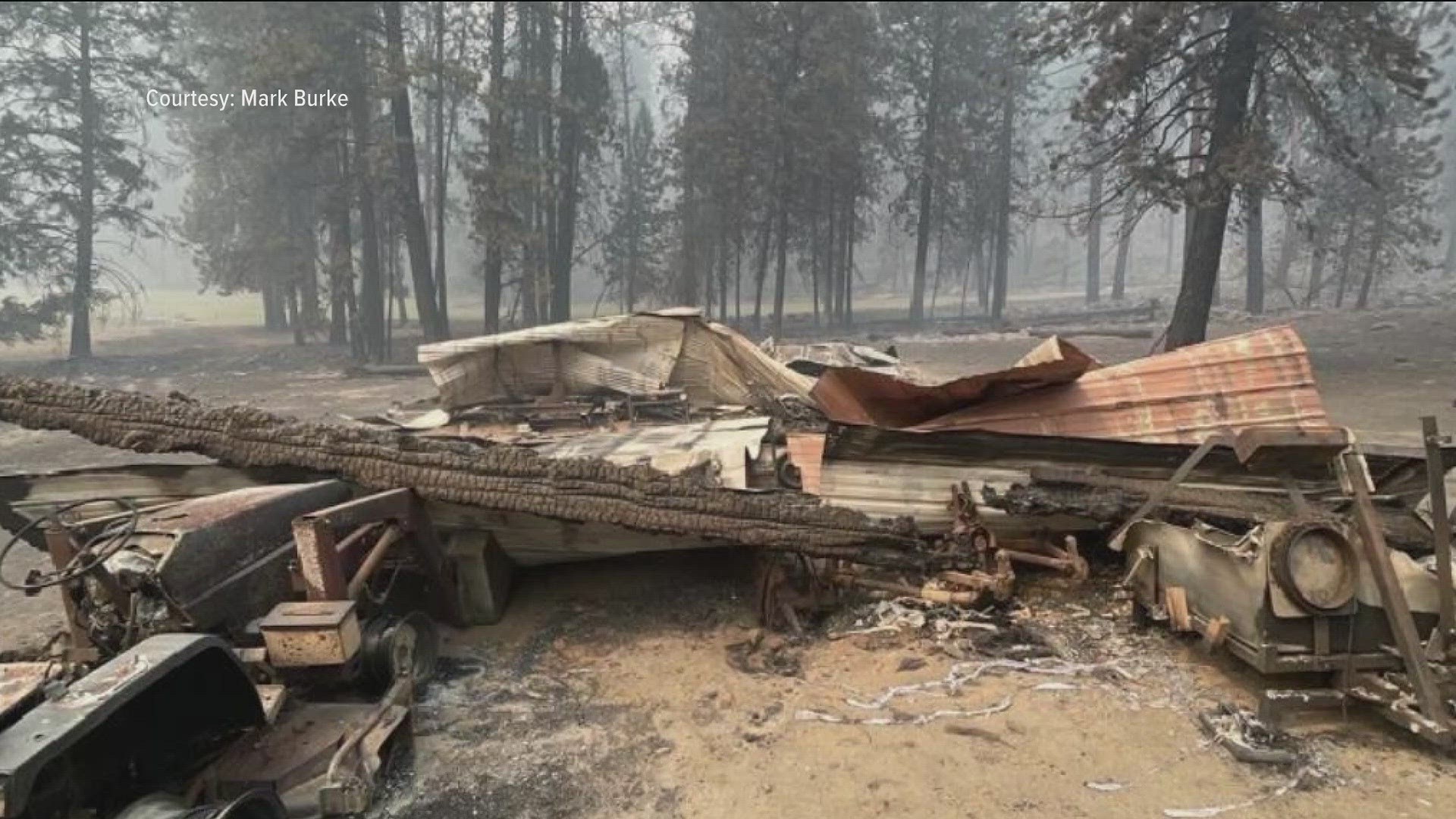 Mark Burke called the damage at Allison Ranch "tough to see." He said the caretakers, Gloria and Jim Mozingo, started working at the ranch decades ago.