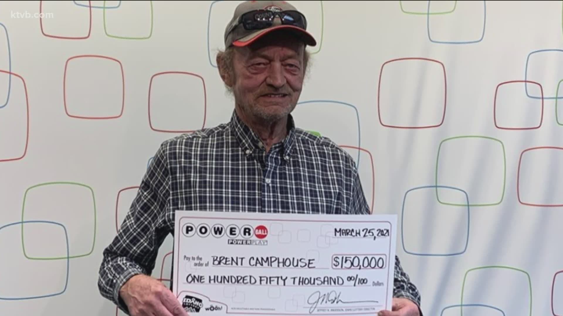 Brent Camphouse of Rexburg won $150,000 because his ticket had the PowerPlay feature, which tripled his prize.
