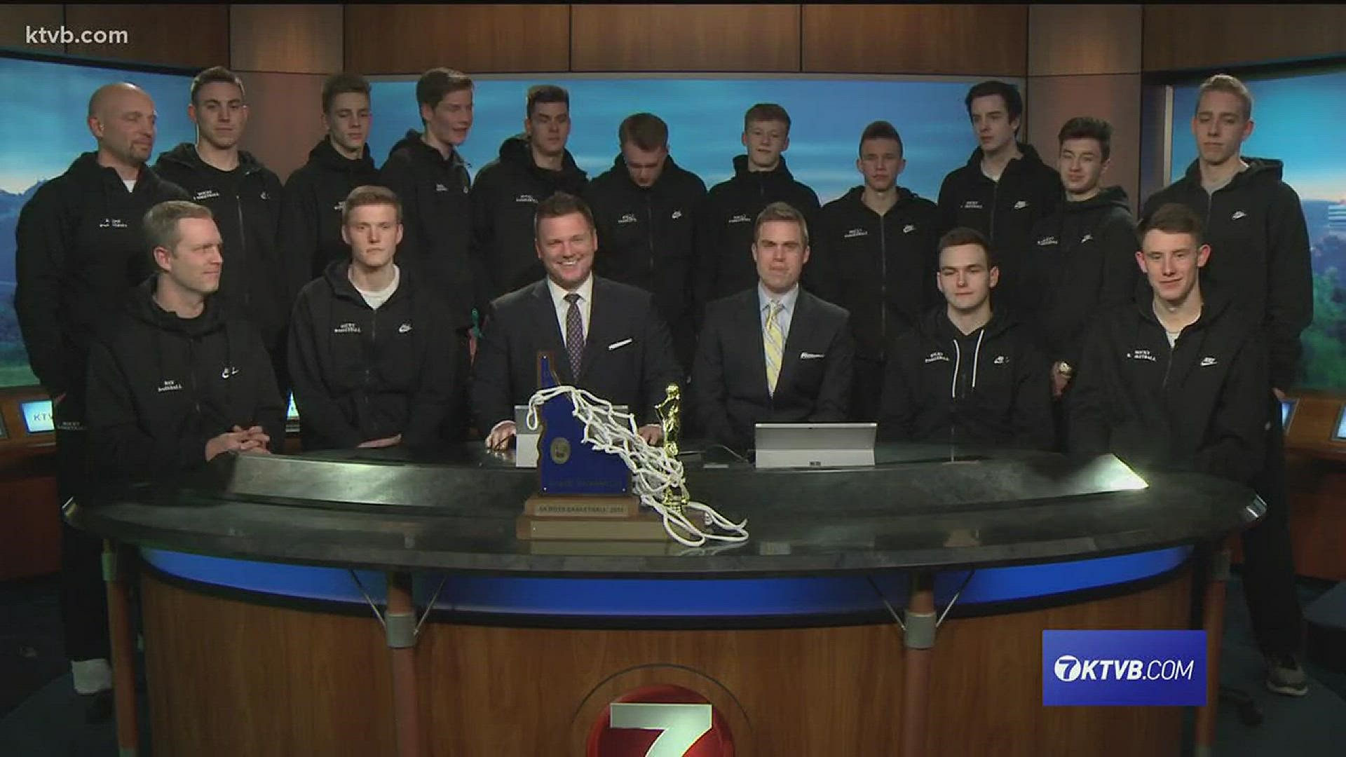 The Rocky Mountain boys basketball team joined Jay Tust and Will Hall in studio after winning their second consecutive 5A state basketball championship.