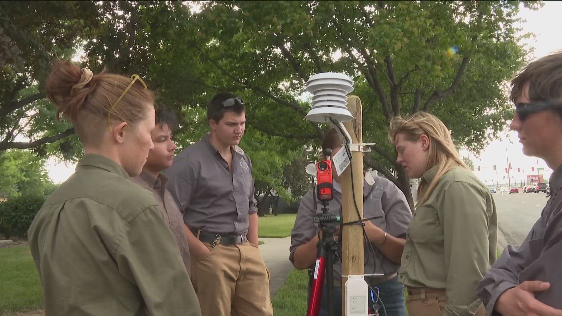 Idaho Conservation Corps is conducting research through heat-monitoring devices to find out how heat affects different landscapes in Boise.