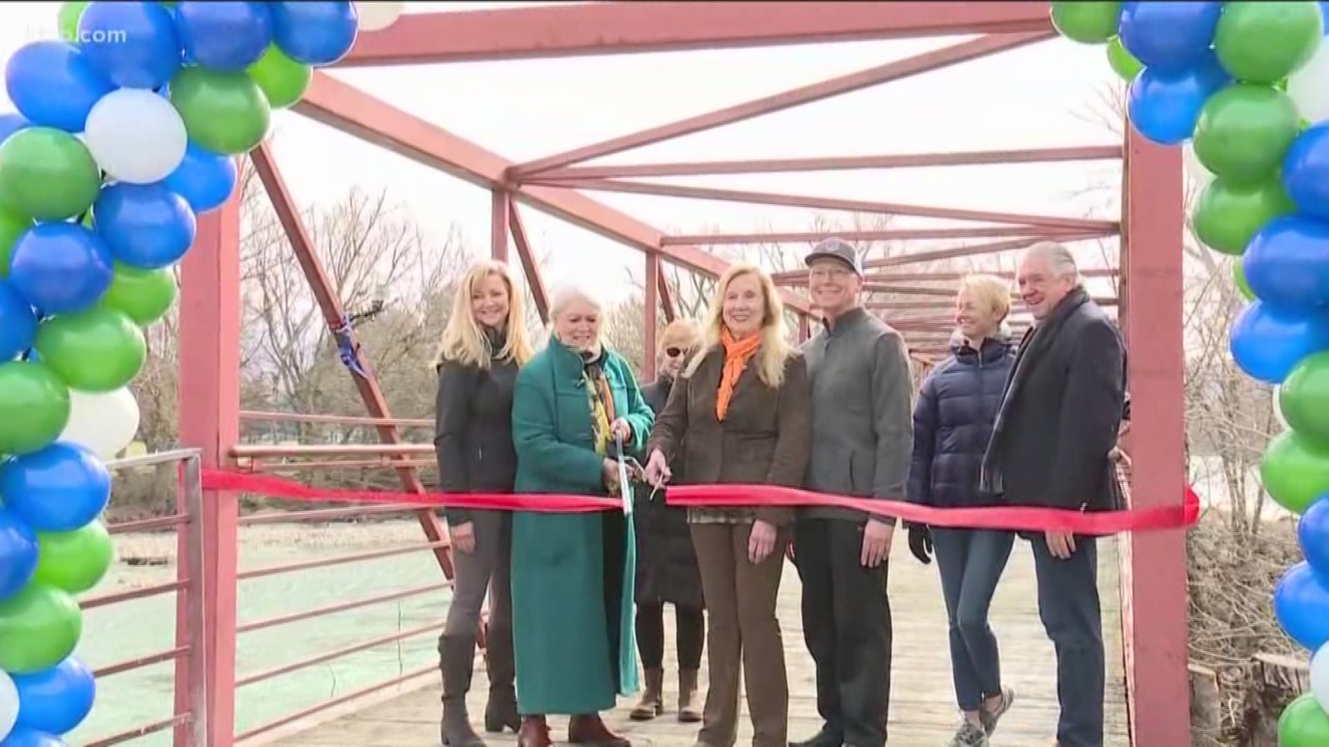 The popular path, linking the Garden City and Boise Greenbelt systems, was taken down due to flooding in 2017 and now the bridge is back into place.