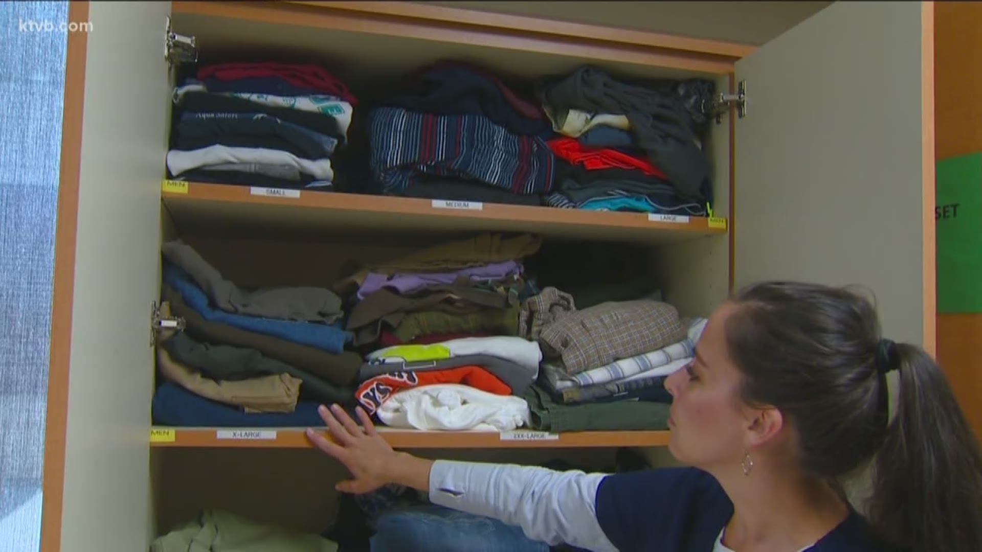St. Luke's nurse Celeste Benedict started a program to make sure all patients have clothes they can wear home after a stay in the hospital.