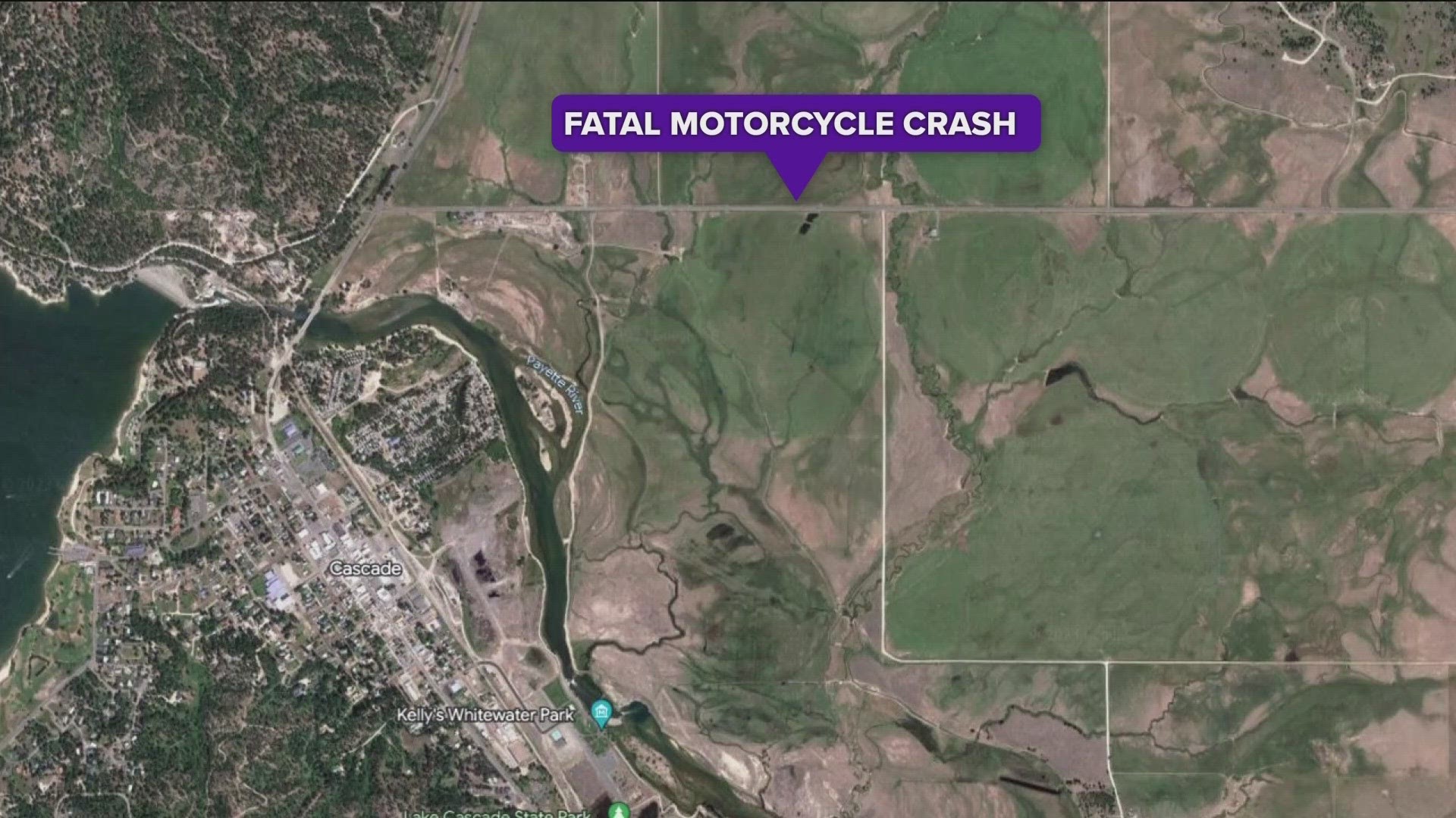 Police said the 53-year-old man drove off the south shoulder of Warm Lake Road and went down a 150-foot embankment Friday afternoon.