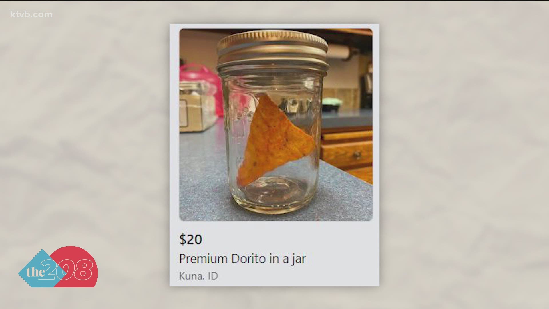 Noah Stewart is cashing in on his crispy chip in a jar. He sells them for 20 bucks a piece.