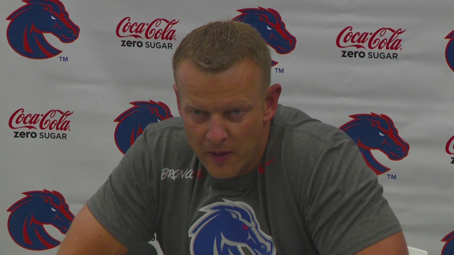 Coach Harsin talks about the Broncos upcoming season opener against the Troy Trojans.