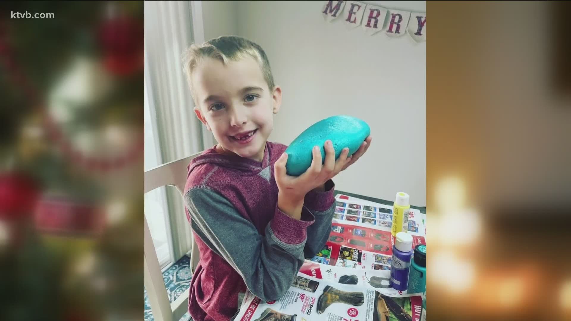 Sky French and his mom were blown away when the community stepped up to buy his rocks and make his dream come true: to help those in need.