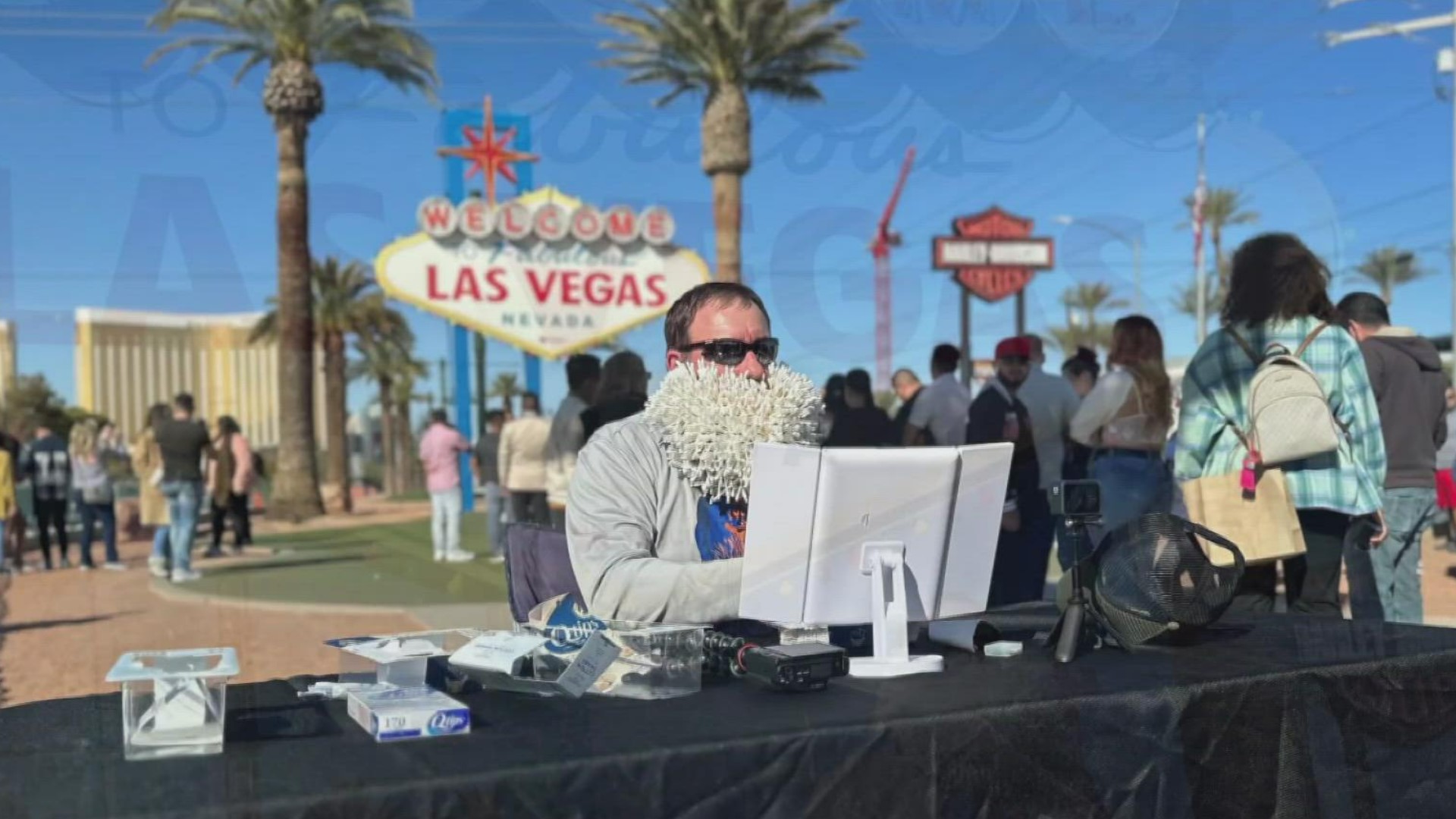 Joel Strasser recently set another world record with his beard. After putting the most pencils in his facial hair in 2021, he took it up a notch with Q-tips.