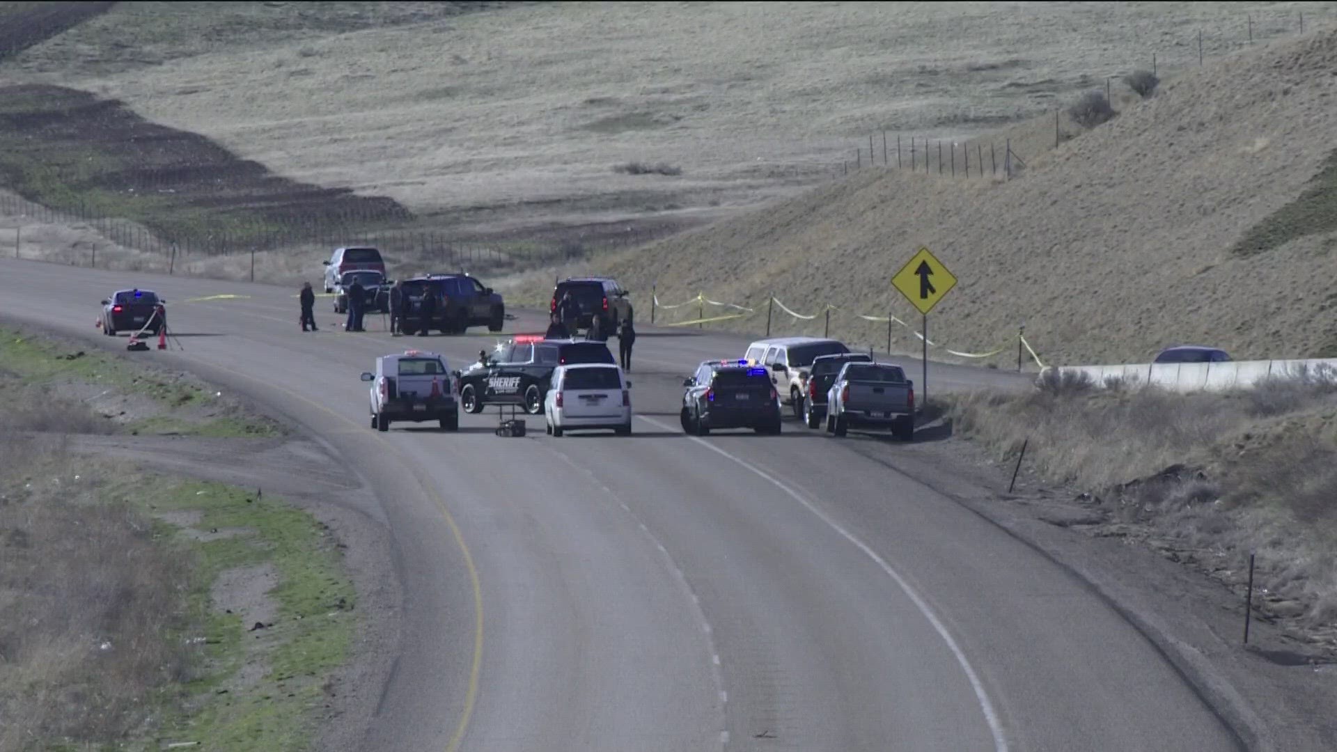 The deputy has undergone multiple surgeries and remains hospitalized after being stabbed on I-84 near Eisenman Road, the Ada County Sheriff's Office said.