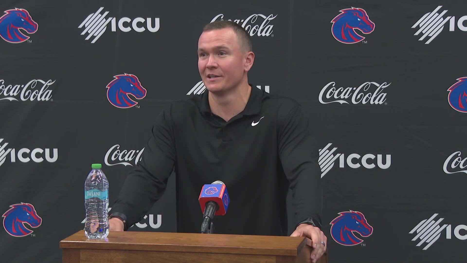 Danielson chats about the details of gameplay ahead of Saturday's game, asking questions like, "are we using our best players?"