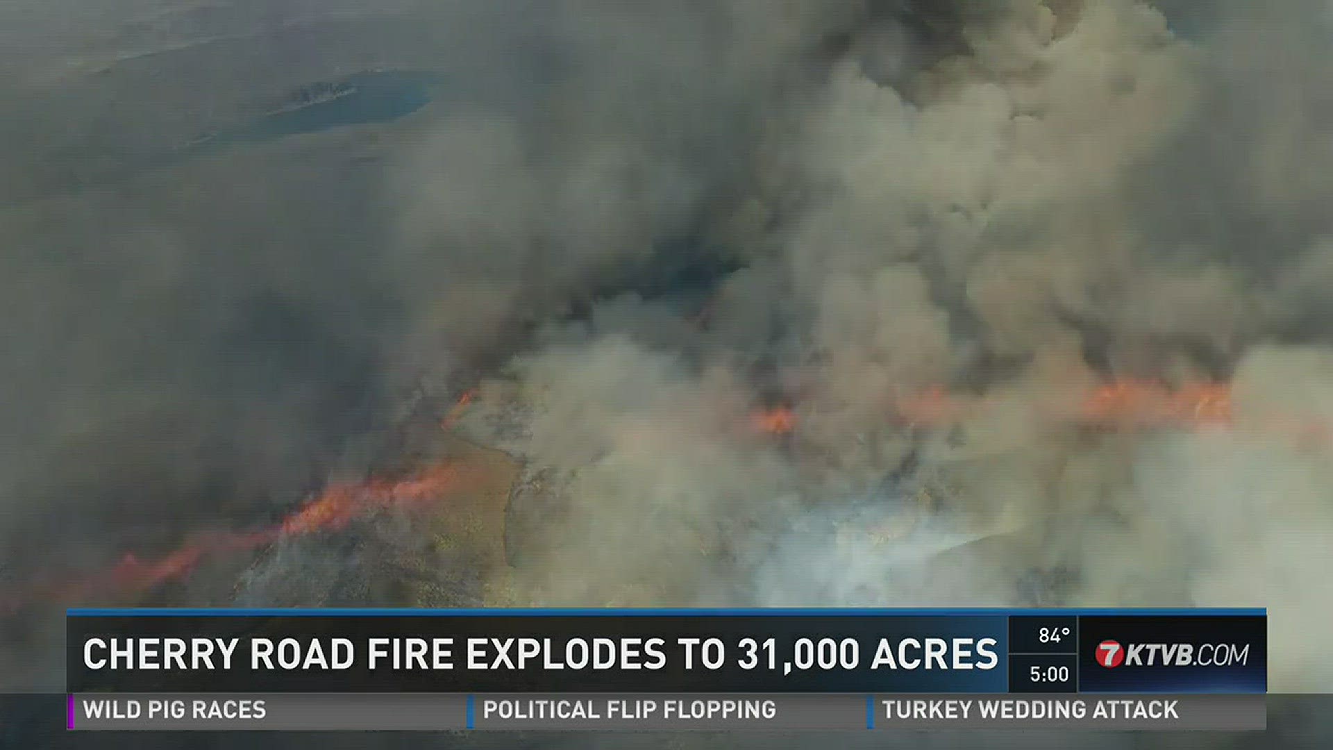 The fire is burning near the Idaho-Oregon border.