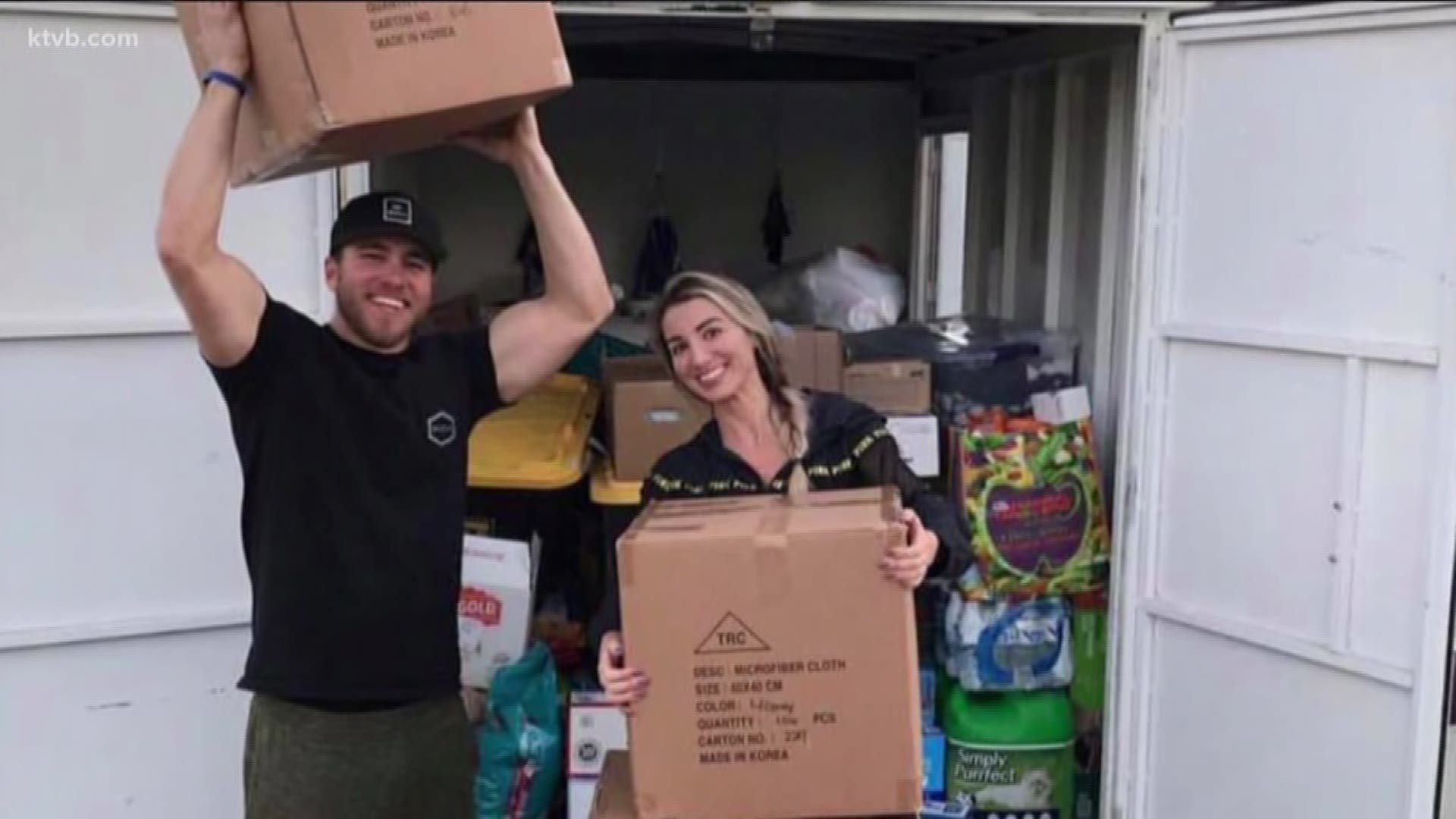 Jordyn Atkisson and her fiance knew they had to do whatever it took to help evacuees and their animals displaced by the devastating California wildfires.