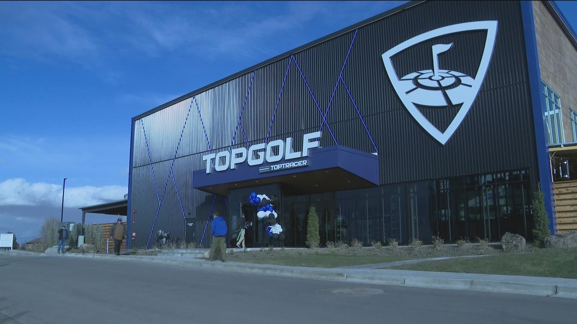 Players aim at on-field targets from 60 hitting bays, and technology tracks the flight of the ball. Topgolf Boise also has miniature golf, cornhole and a full bar.