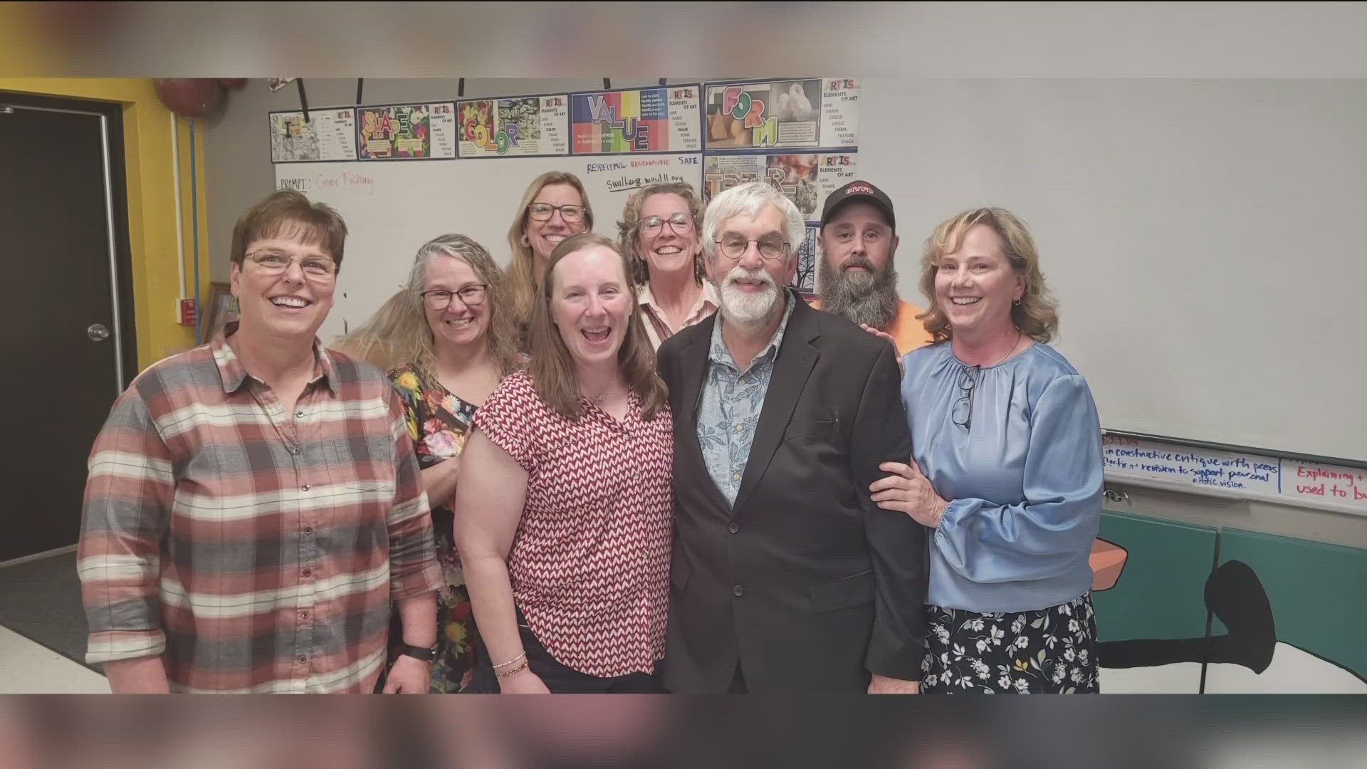 Jeff Parnett has taught music and band for 41 years. He says he "couldn't believe his eyes" when over 50 of his former students surprised him.