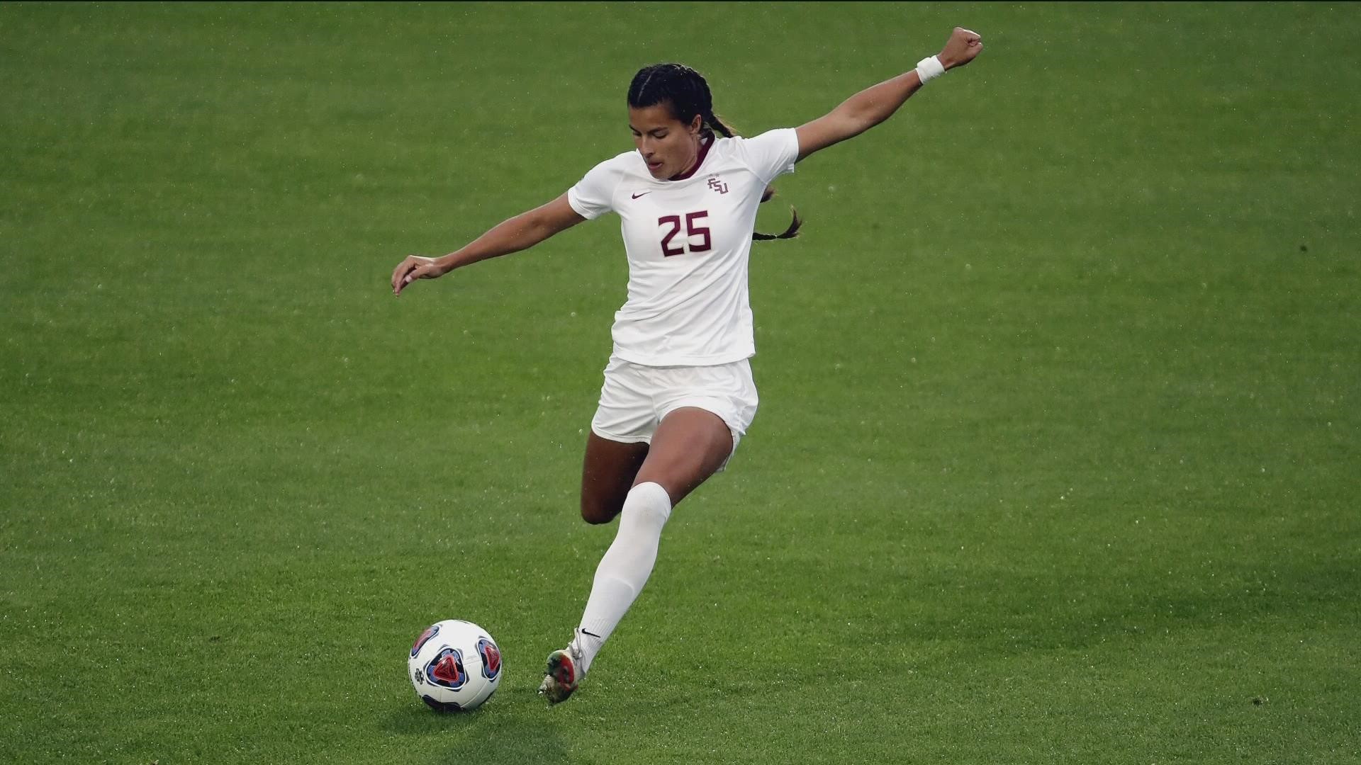 Former Centennial High School and Boise Timbers-Thorns standout Emily Madril was selected No. 3 overall by the Orlando Pride in Thursday's 2023 NWSL Draft.