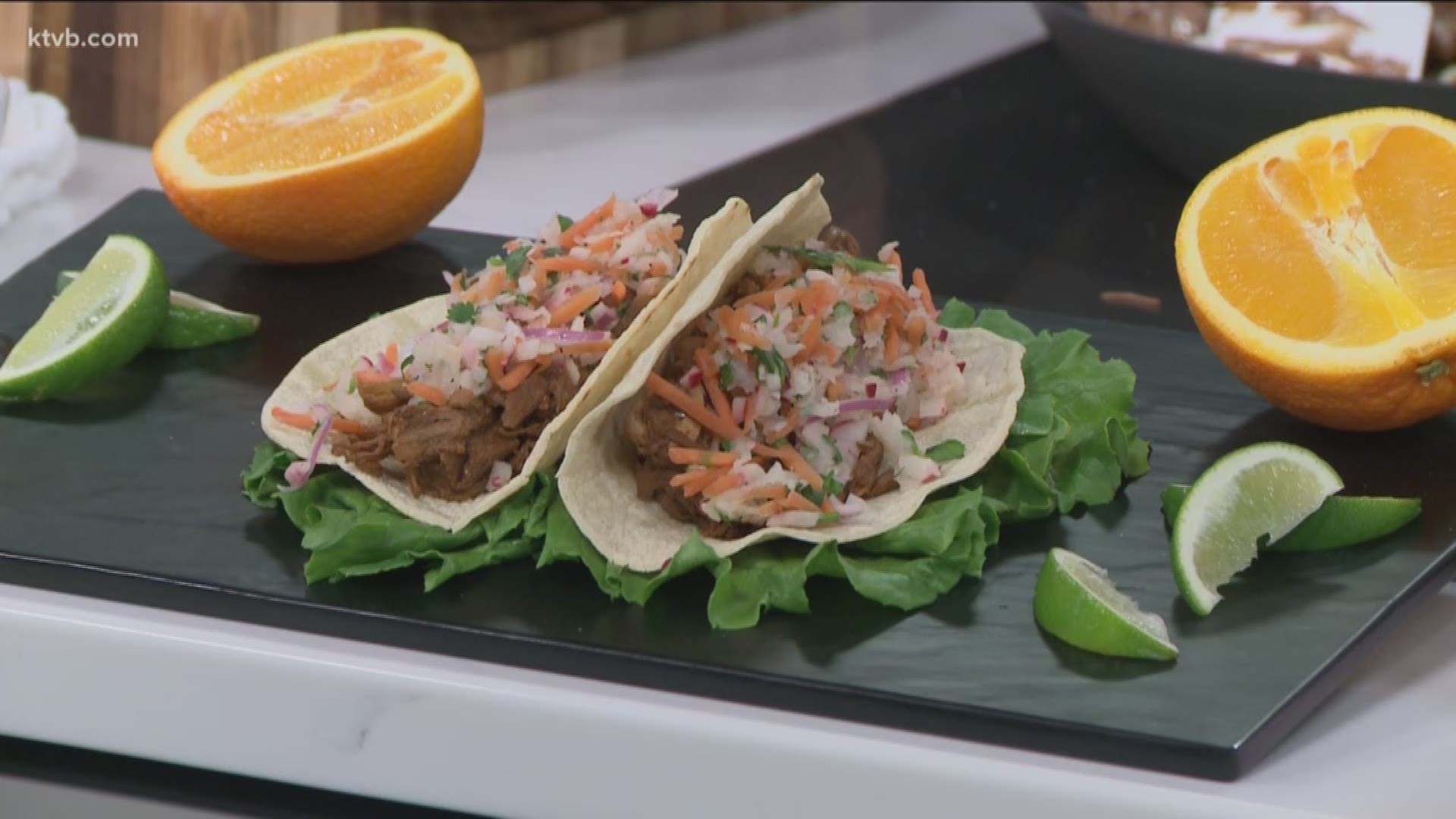 Eating less meat can be a challenge, but jackfruit offers a meaty texture that works wonders as a healthy substitute in these tasty tacos.