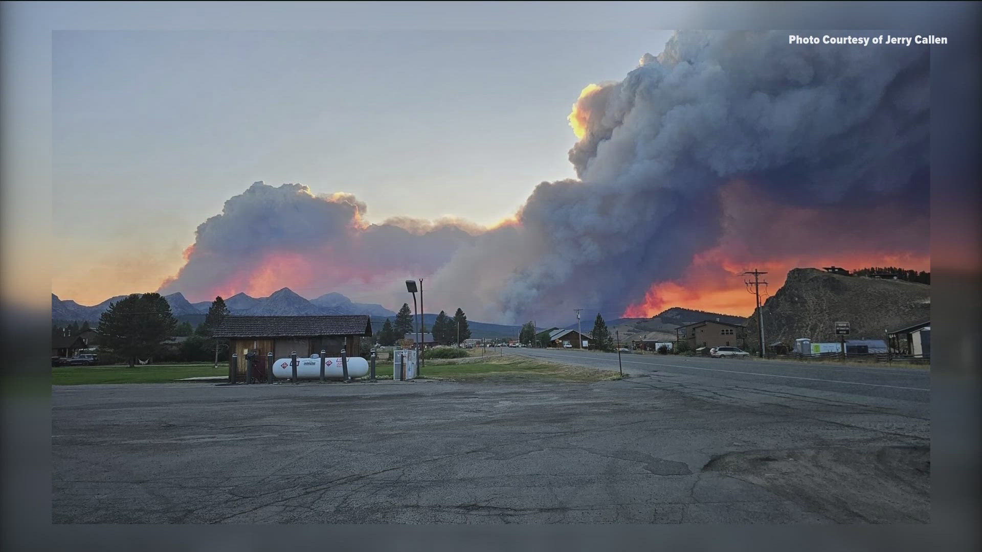 Stanley residents are asked to be ready to evacuate from the fire at a moment's notice. The wildfire has burned cabins, and its flames threaten more structures.