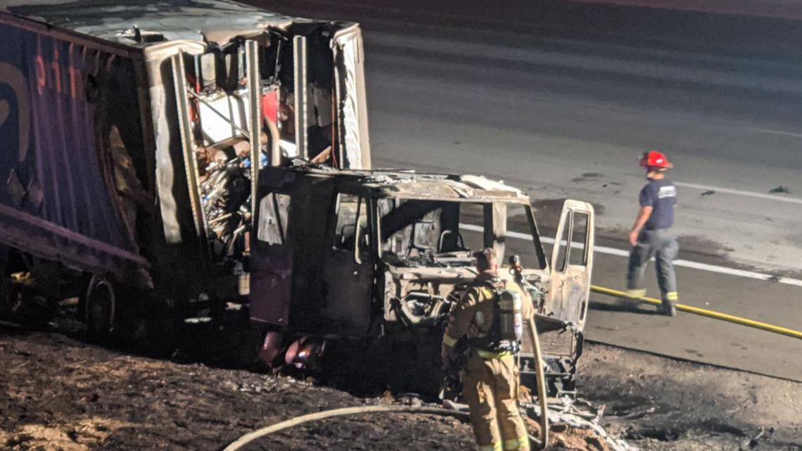 Amazon Truck Bursts Into Flames, Shuts Down I-84 | Ktvb.com