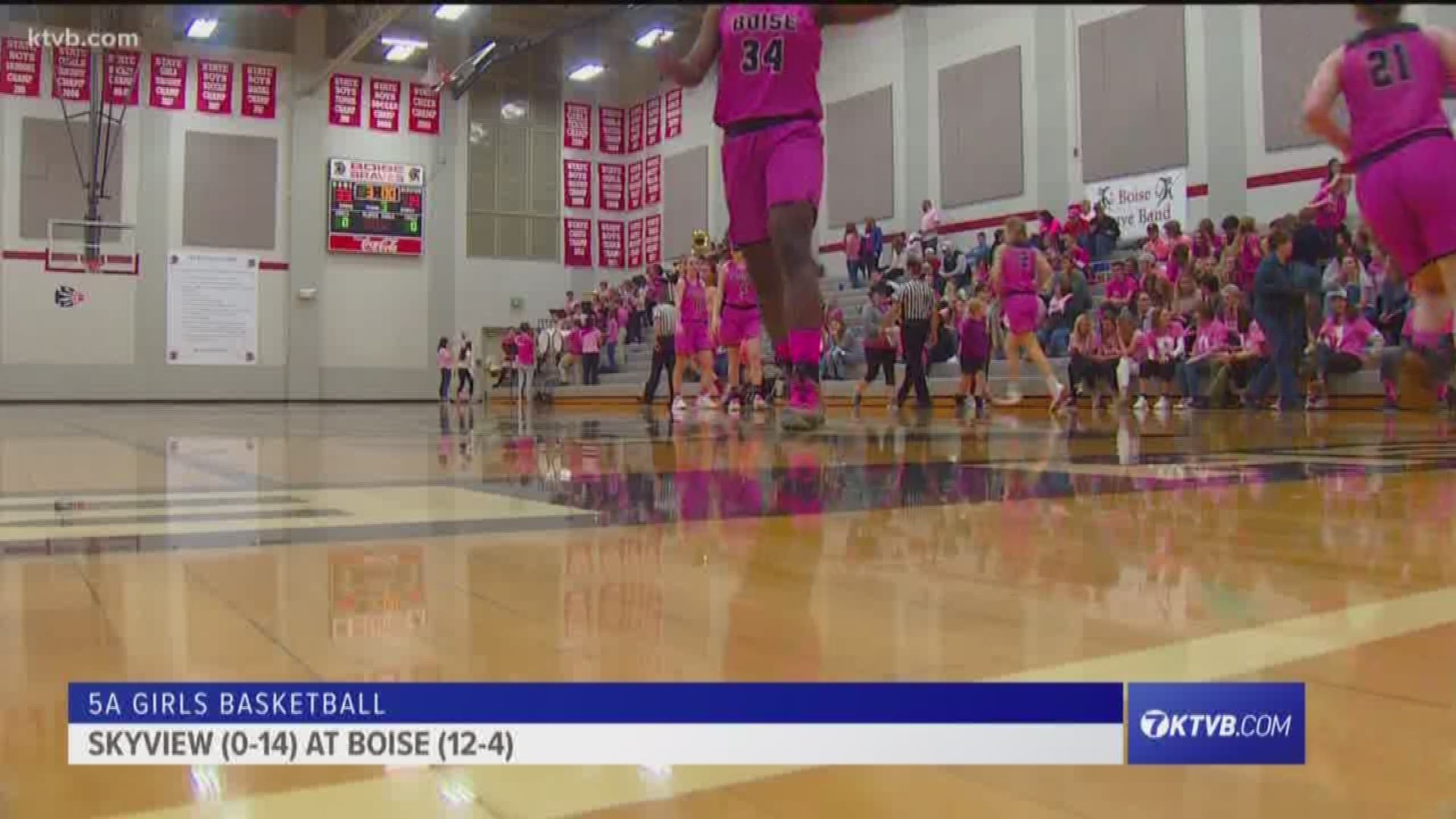 Boise vs. Skyview girls varsity "pink zone" basketball highlights 1/12/2019