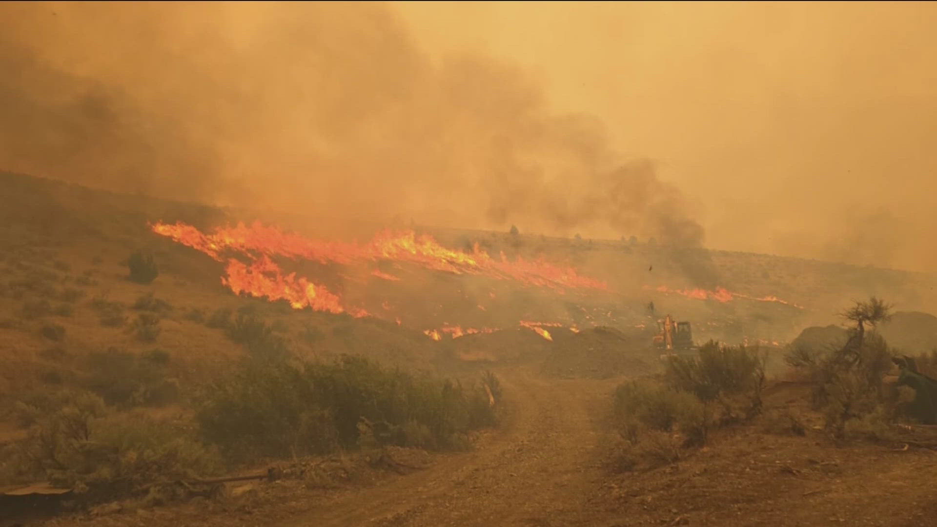 The Durkee Fire, which was sparked by lightning, is 0% contained and has burned more than 173,00 acres of Monday morning.