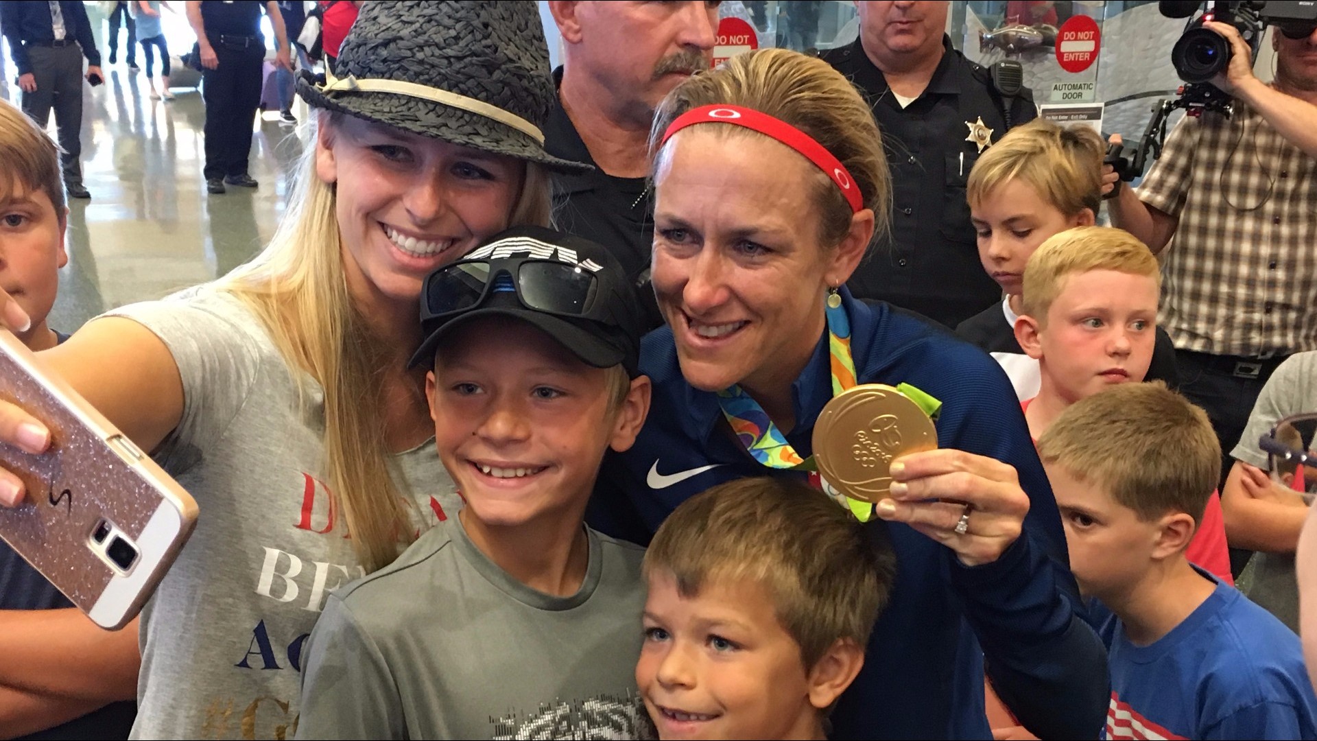 "It is crazy! It's amazing," said triple-gold medalist Kristin Armstrong. "It also can be overwhelming."