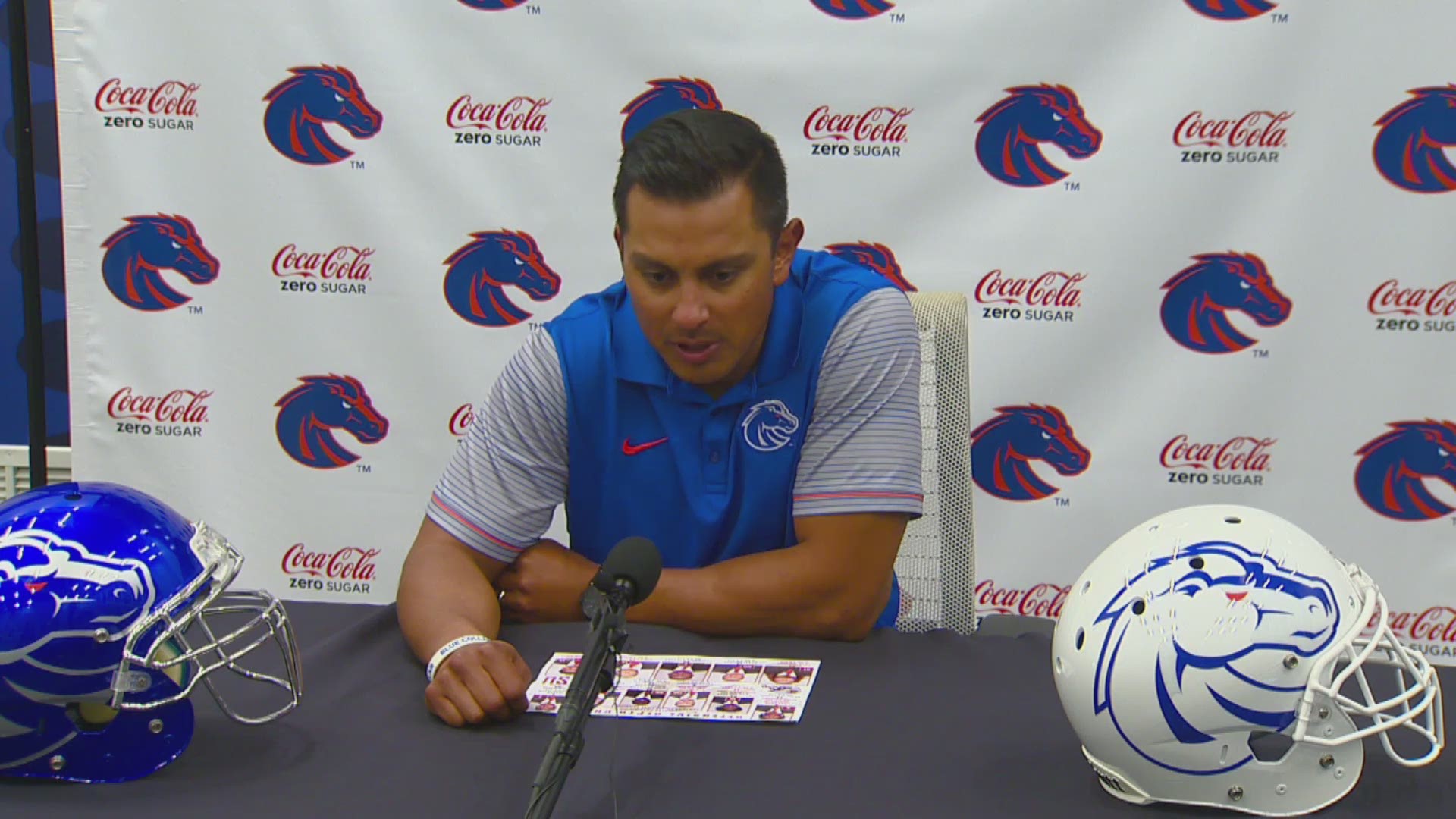 Boise State defensive coordinator Andy Avalos discusses this week's trip to Pullman to face the Washington State Cougars.
