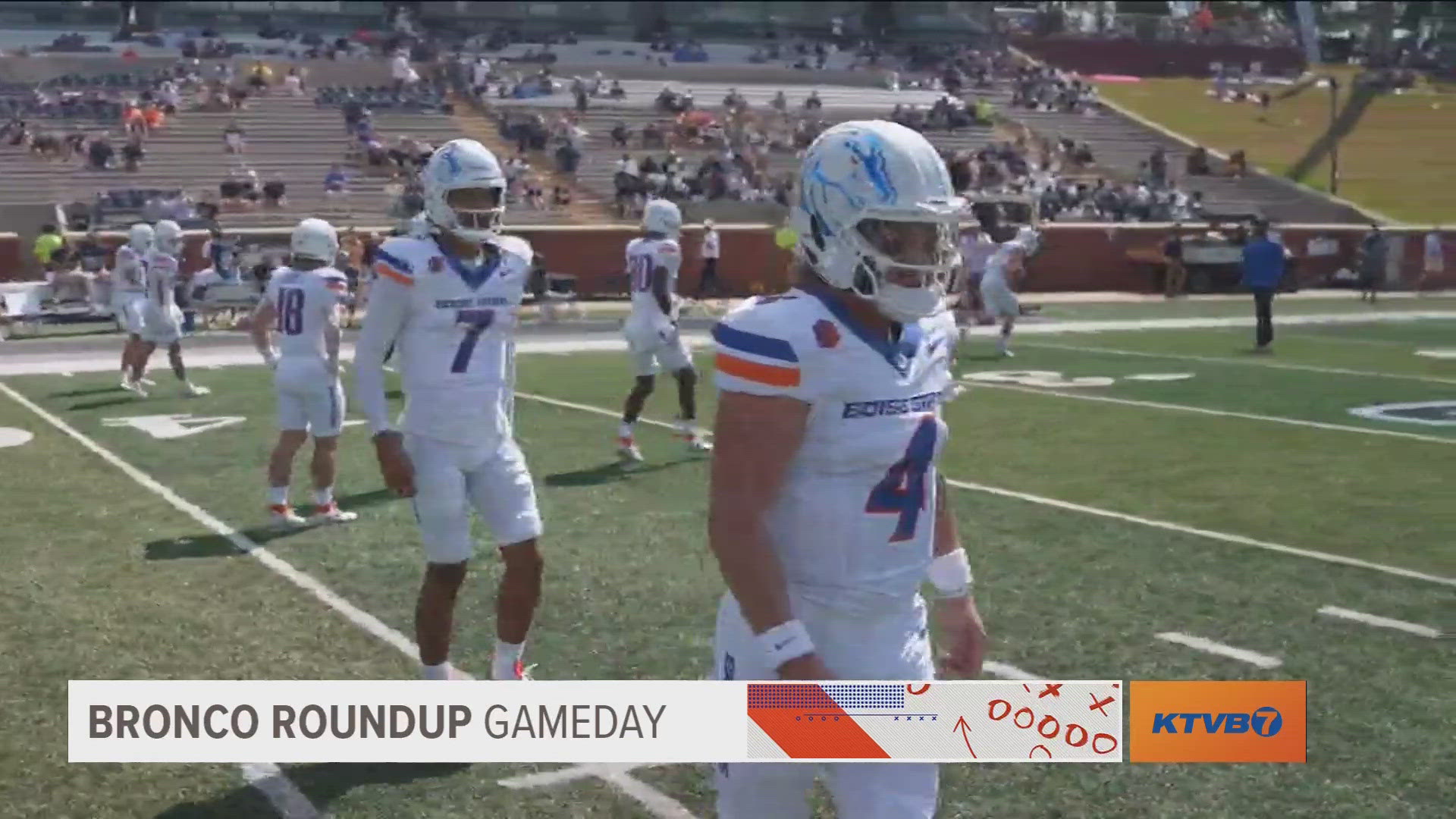 Boise State is bringing the ice to a hot Saturday in Statesboro. Watch as the Broncos prepare for kickoff at Georgia Southern in the all-white uniforms.