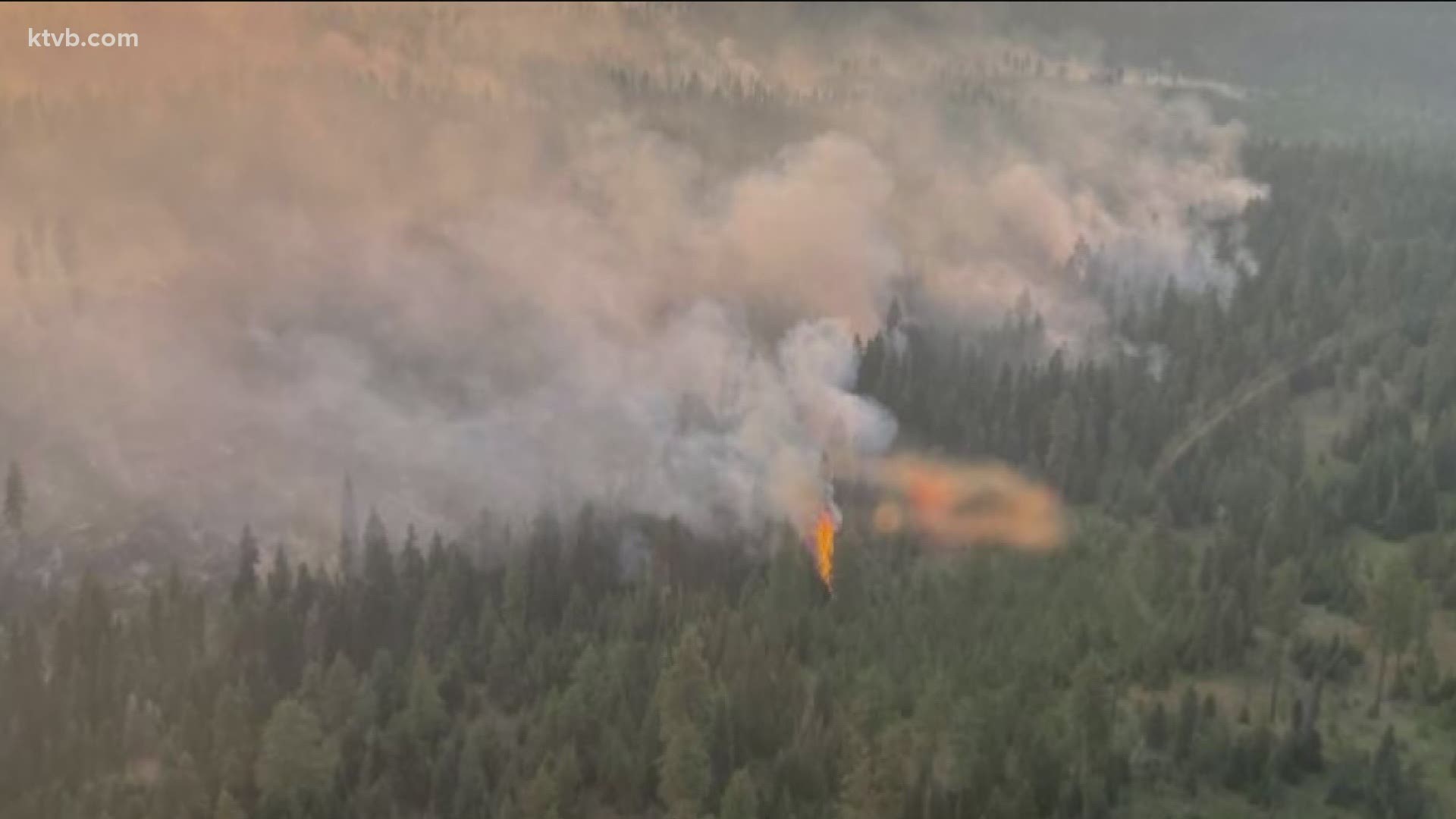 The state's largest wildfire, the Snake River Complex, is burning 20 miles south of Lewiston.