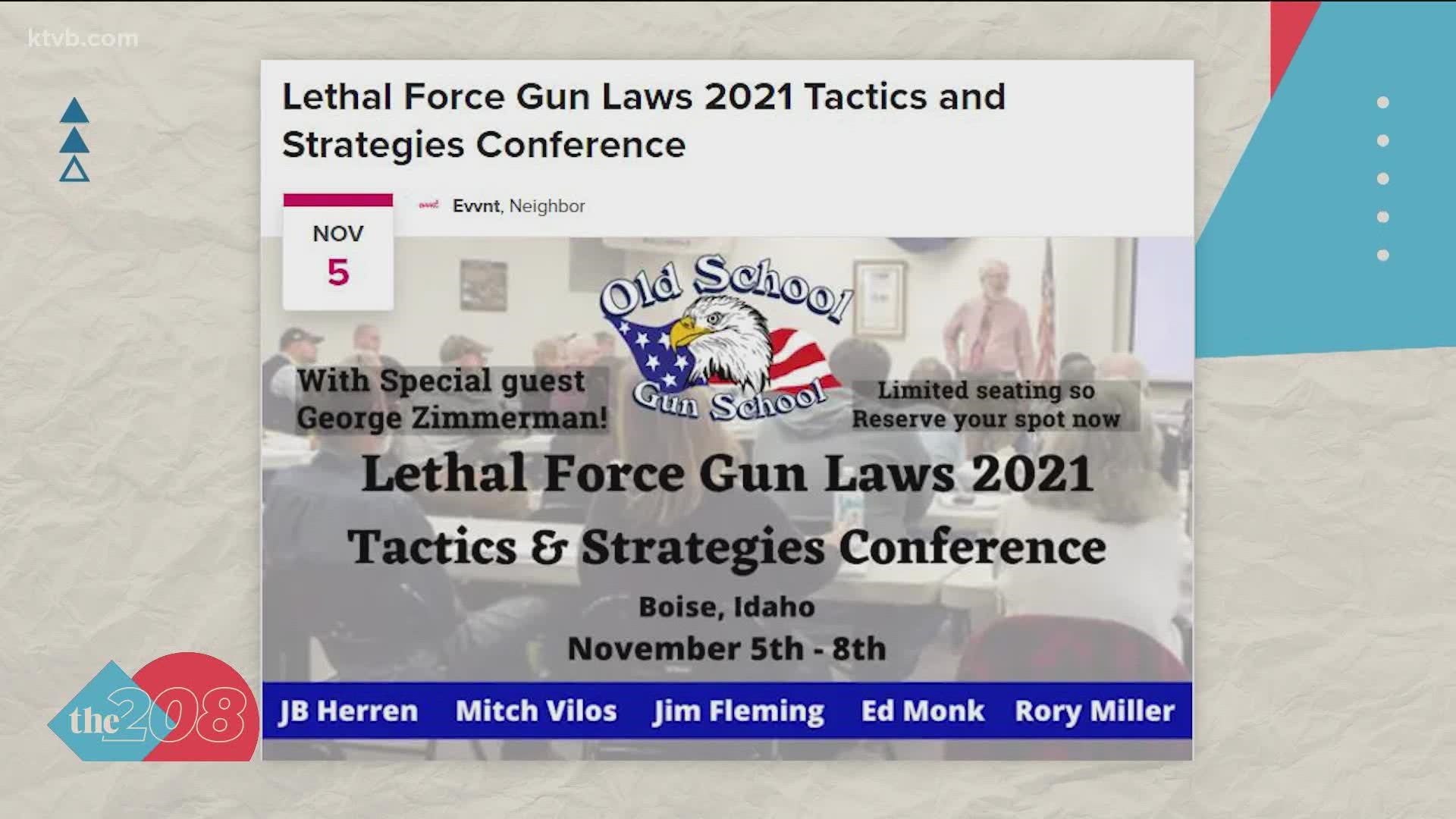 The conference, called the “Lethal Force Gun Laws 2021,” was scheduled to run Nov. 5-8 at the hotel, according to the event’s webpage, which has since been removed.