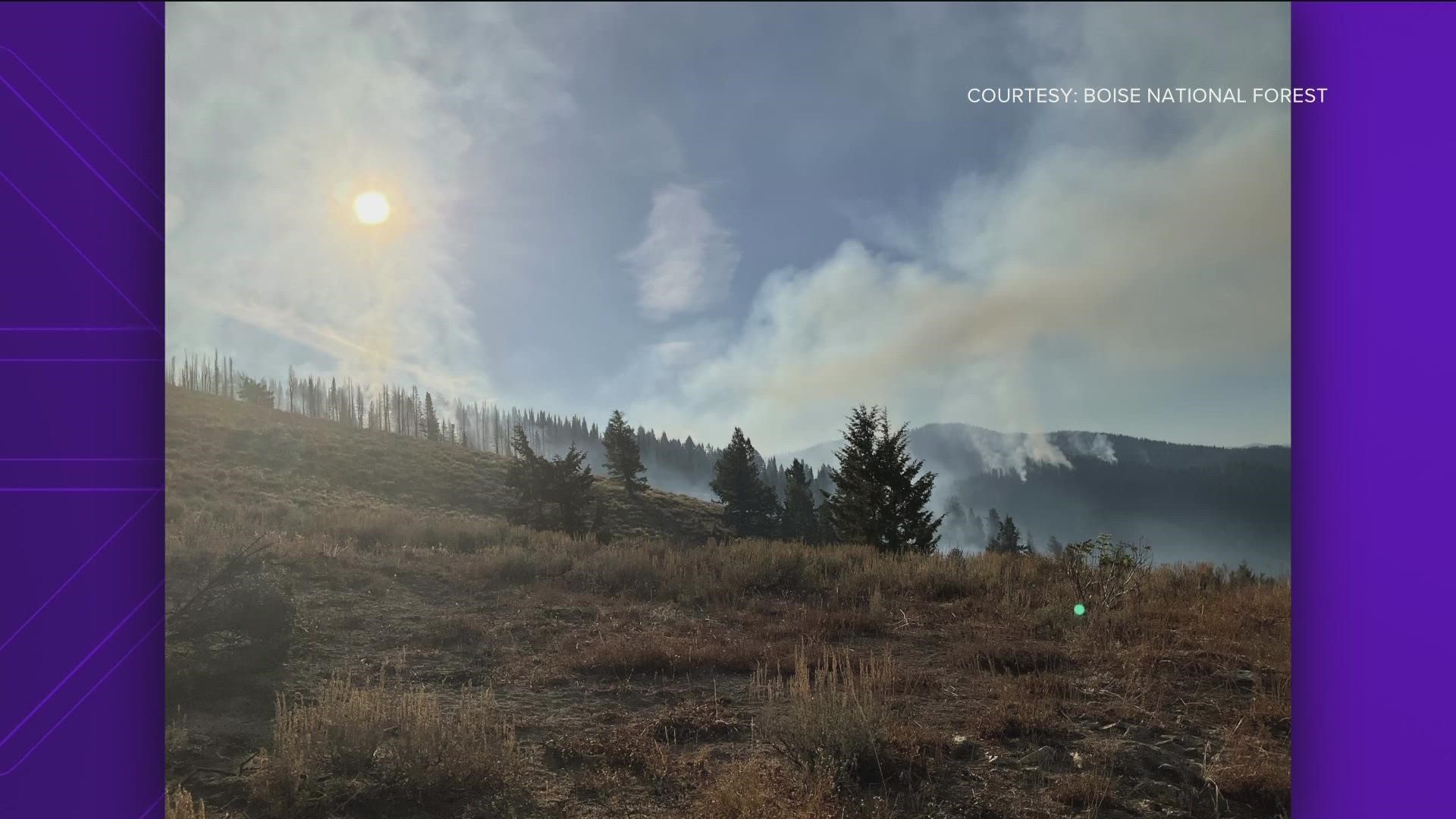Multiple fires sprang up in the Boise National Forest and are now collectively being referred to as the Coulter Fire.