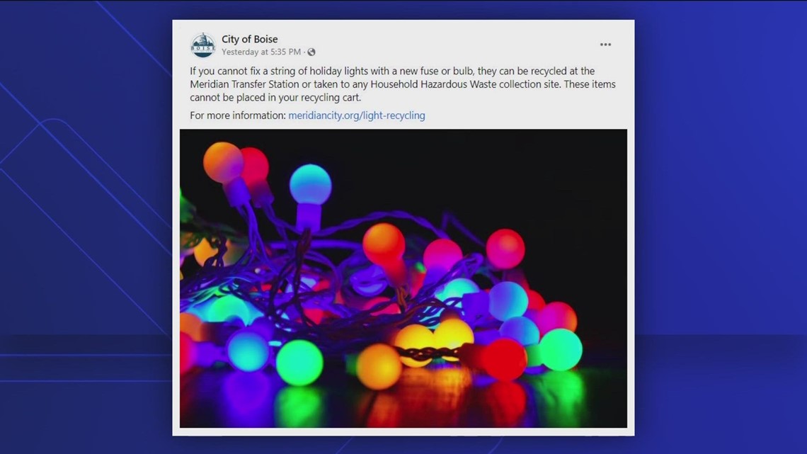 How to properly dispose of broken holiday lights