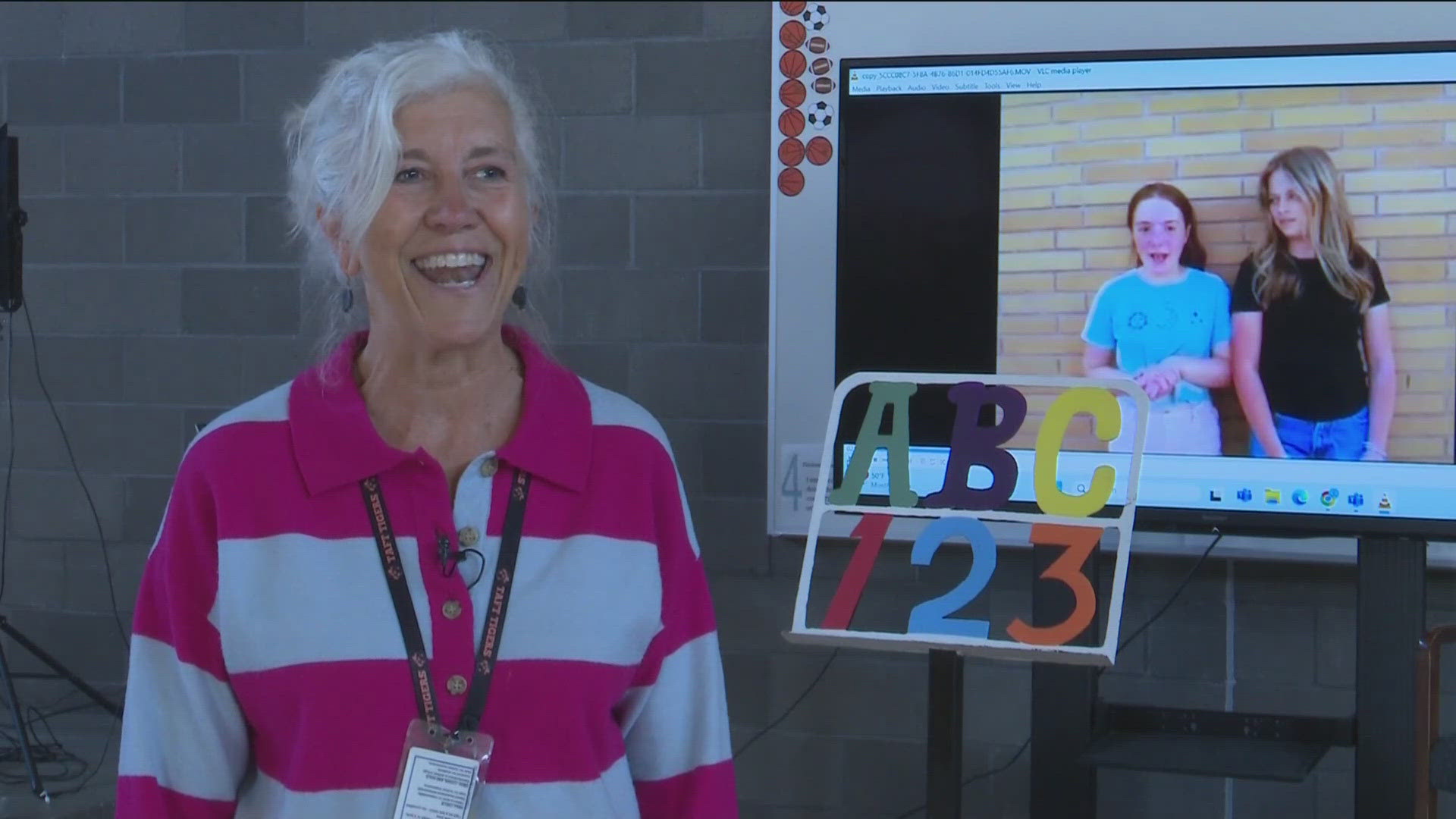 Taft Elementary held a special assembly to celebrate the accomplishments of the retiring principal and community schools coordinator.
