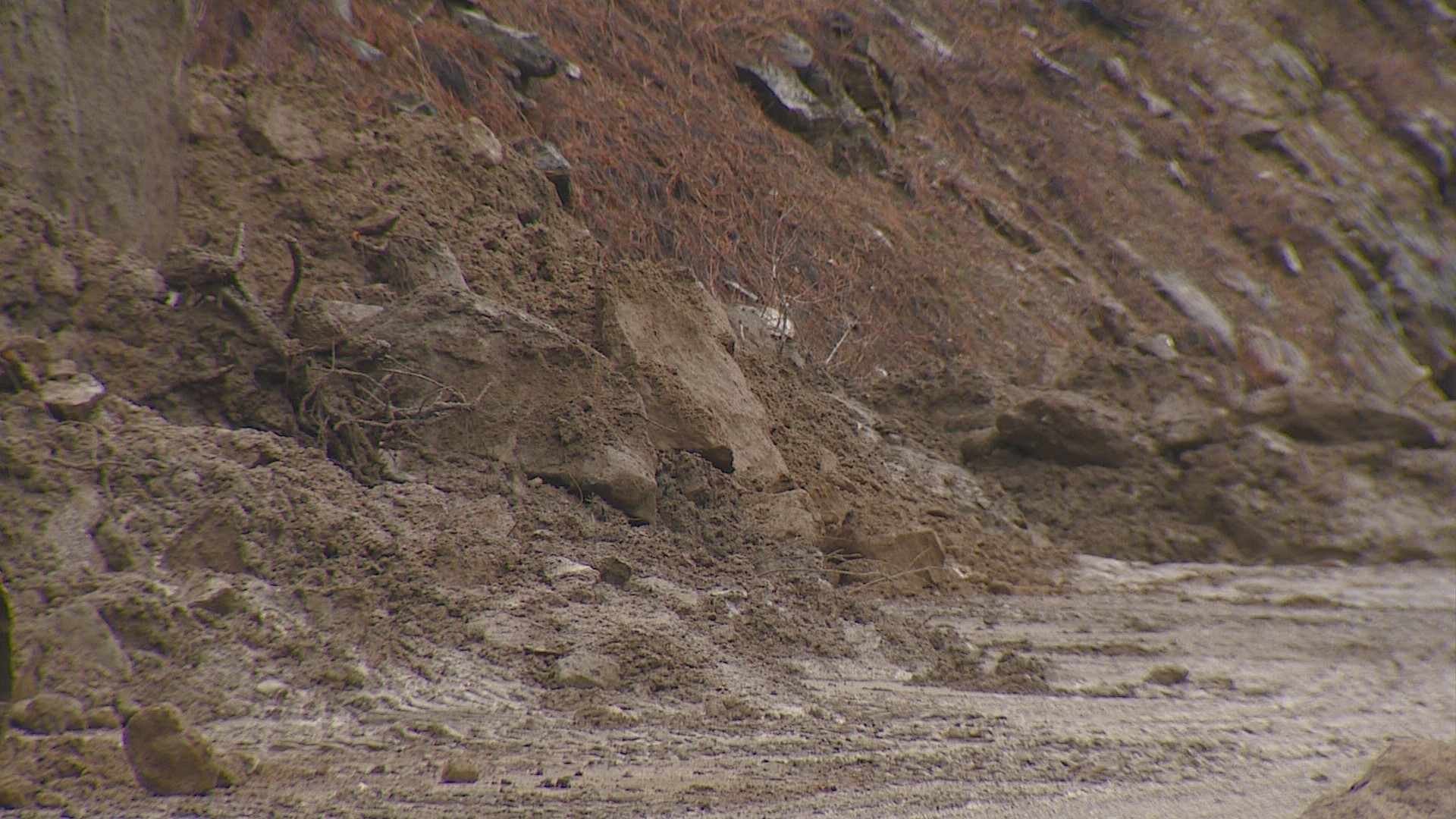 Landslide blocking Idaho 55 between Banks, Smiths Ferry