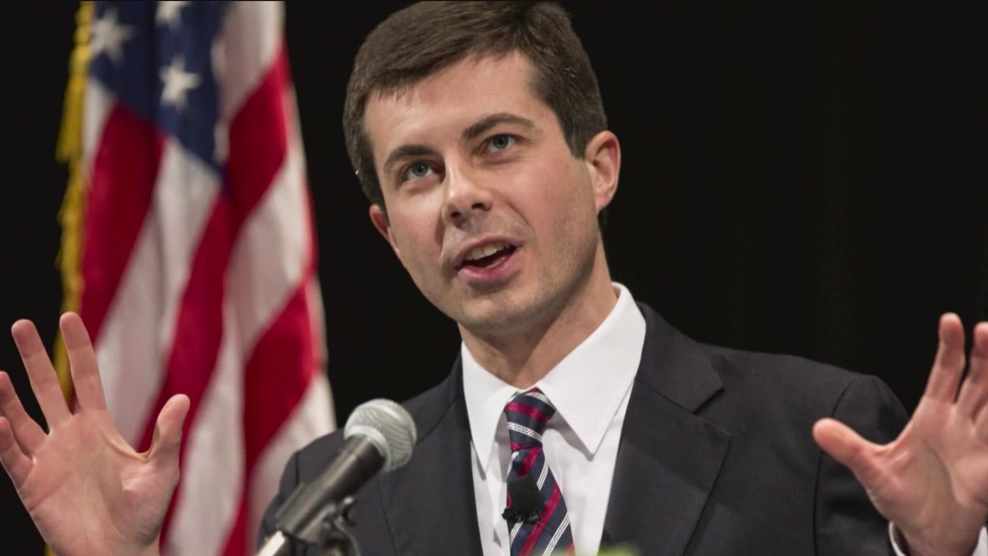 Buttigieg joins Idaho Gov. Brad Little and other western governors attending the Western Governors' Association 2022 Annual Meeting.