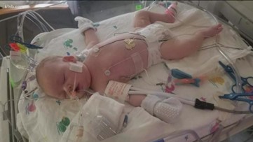Nampa newborn with COVID-19 fighting for her life in the hospital