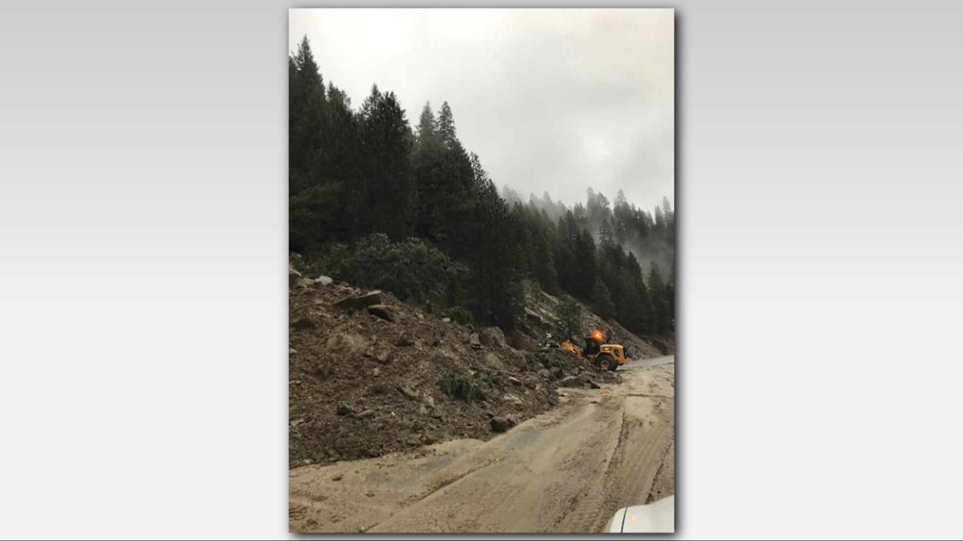 Landslide blocking Idaho 55 between Banks, Smiths Ferry
