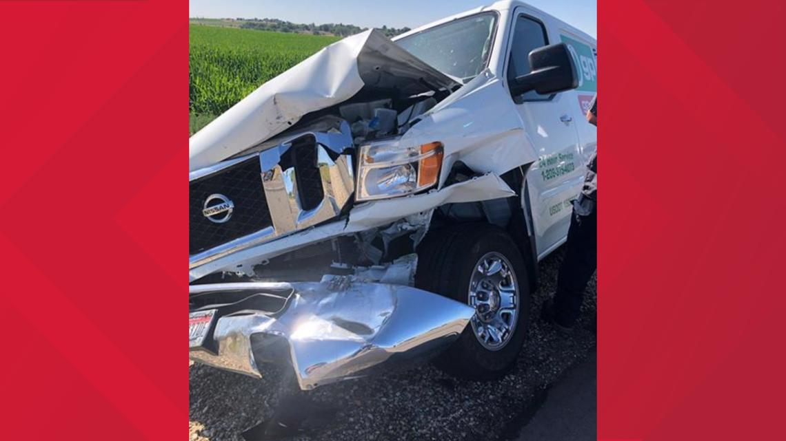 Multivehicle crash blocks all eastbound lanes on I84 west of Caldwell