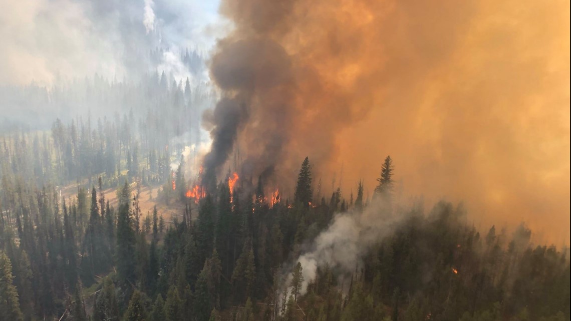 Fire burning in SalmonChallis National Forest getting bigger