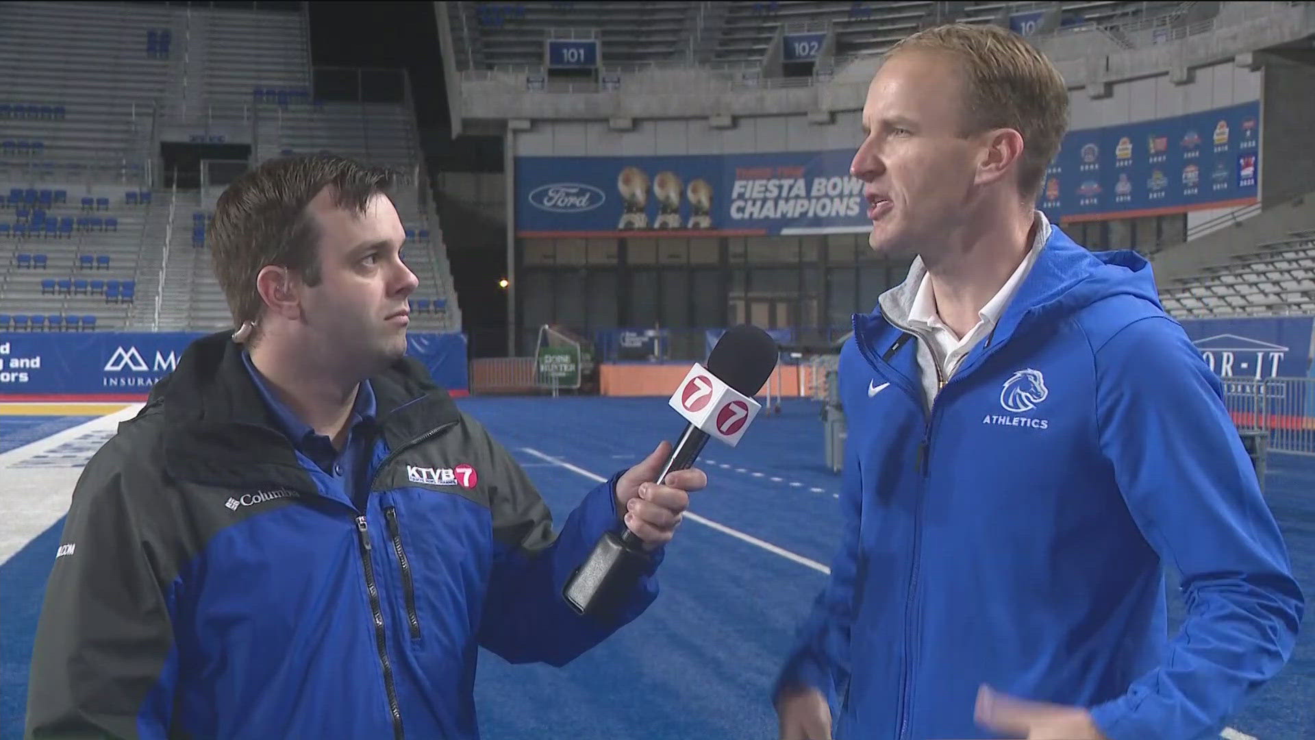 KTVB's Wake Up Idaho team visits The Blue to celebrate Boise State University's homecoming week.