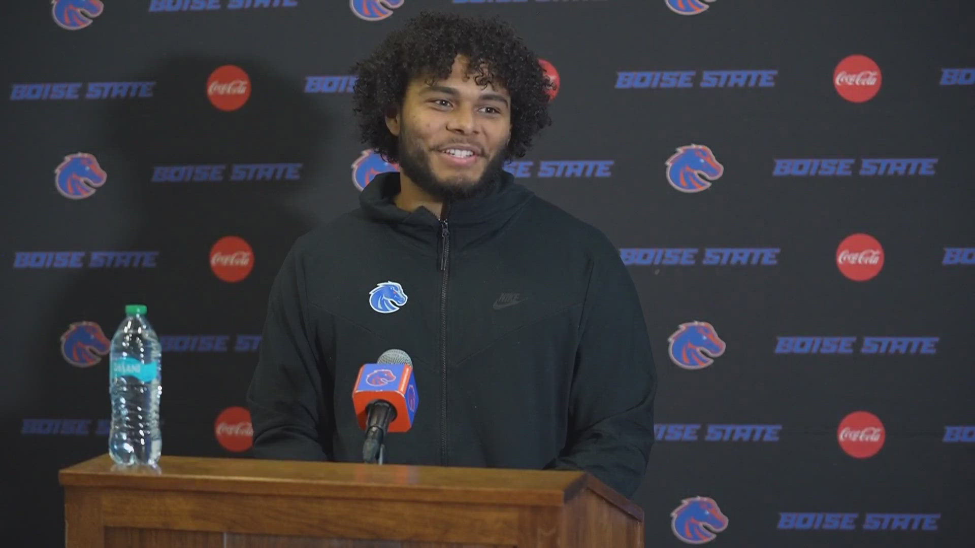 Simpson led No. 21 Boise State with 2.5 tackles for loss Saturday night. He discussed the defense's performance and gave Jeanty praise following the 62-30 home win.