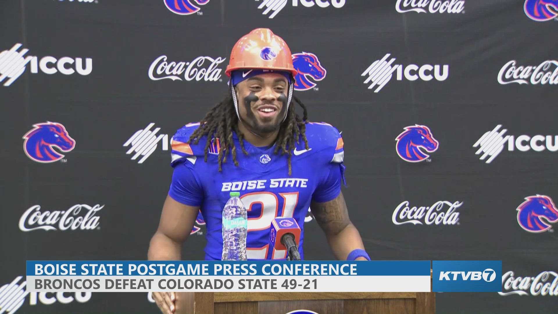 DB Zion Washington, QB Max Cutforth and HC Spencer Danielson spoke to the media following to 49-21 win against the Rams.