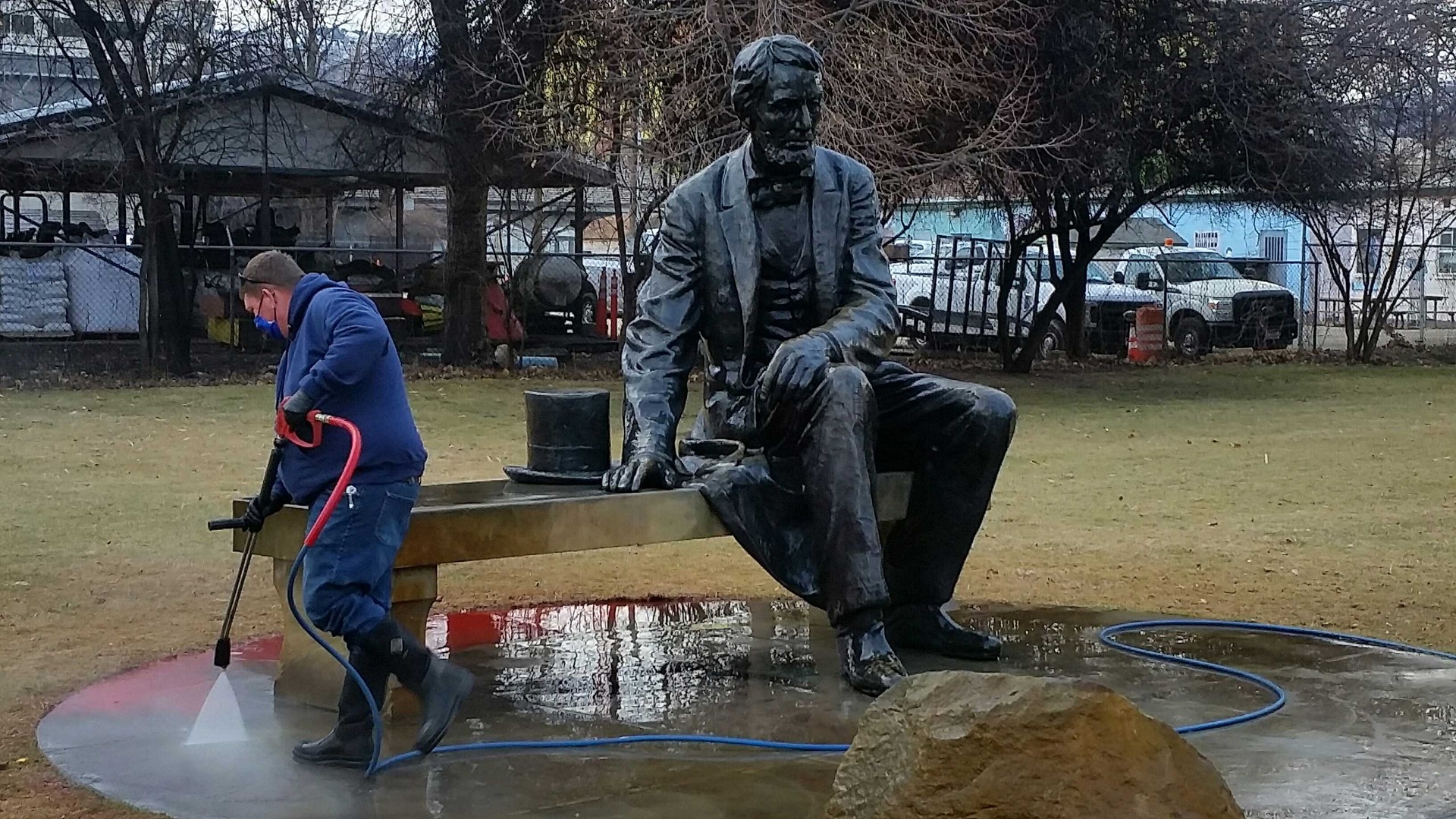 Man charged with vandalizing Boise's Lincoln statue