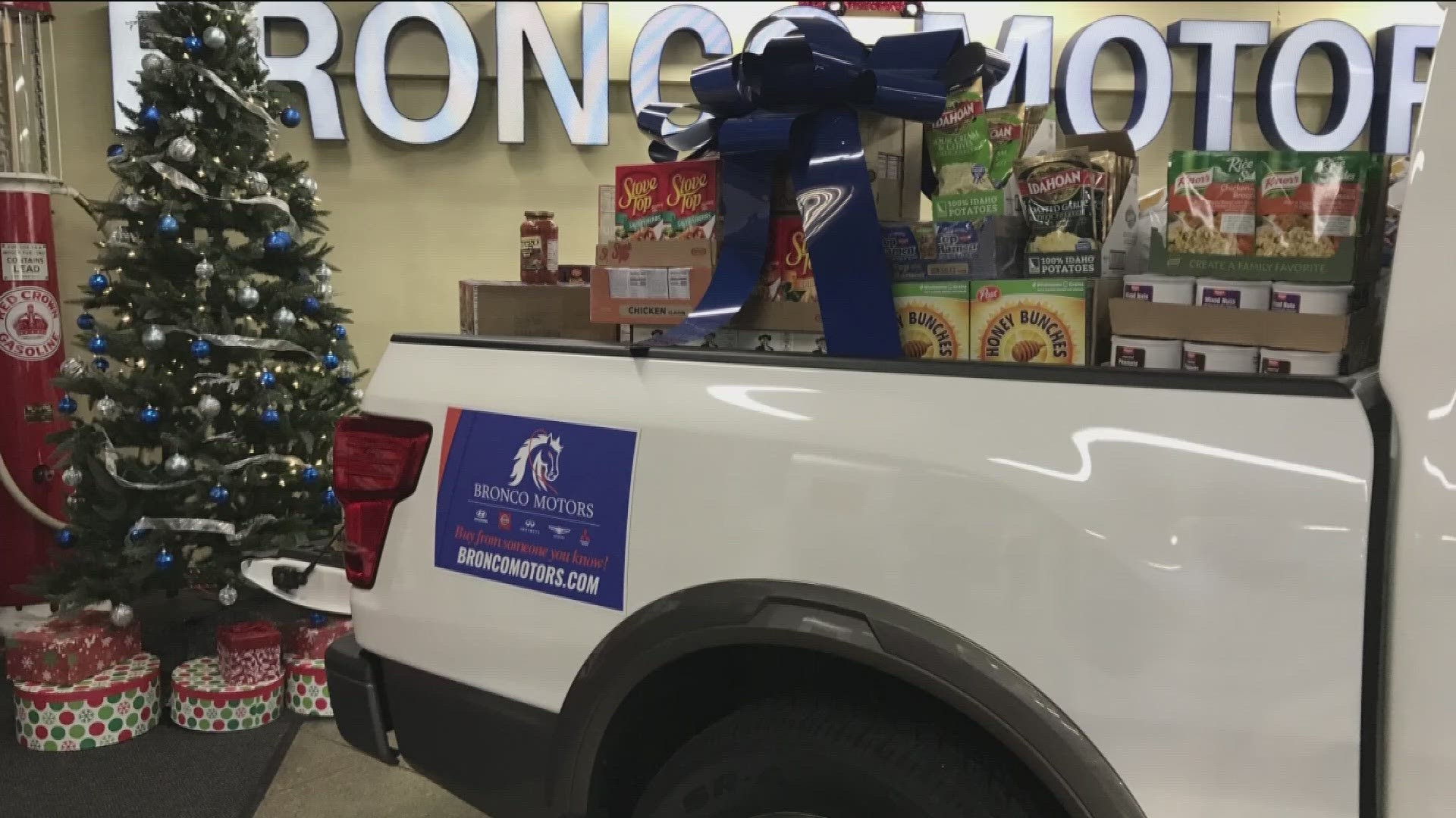 Bronco Motors is giving back to the community by the truckloads.