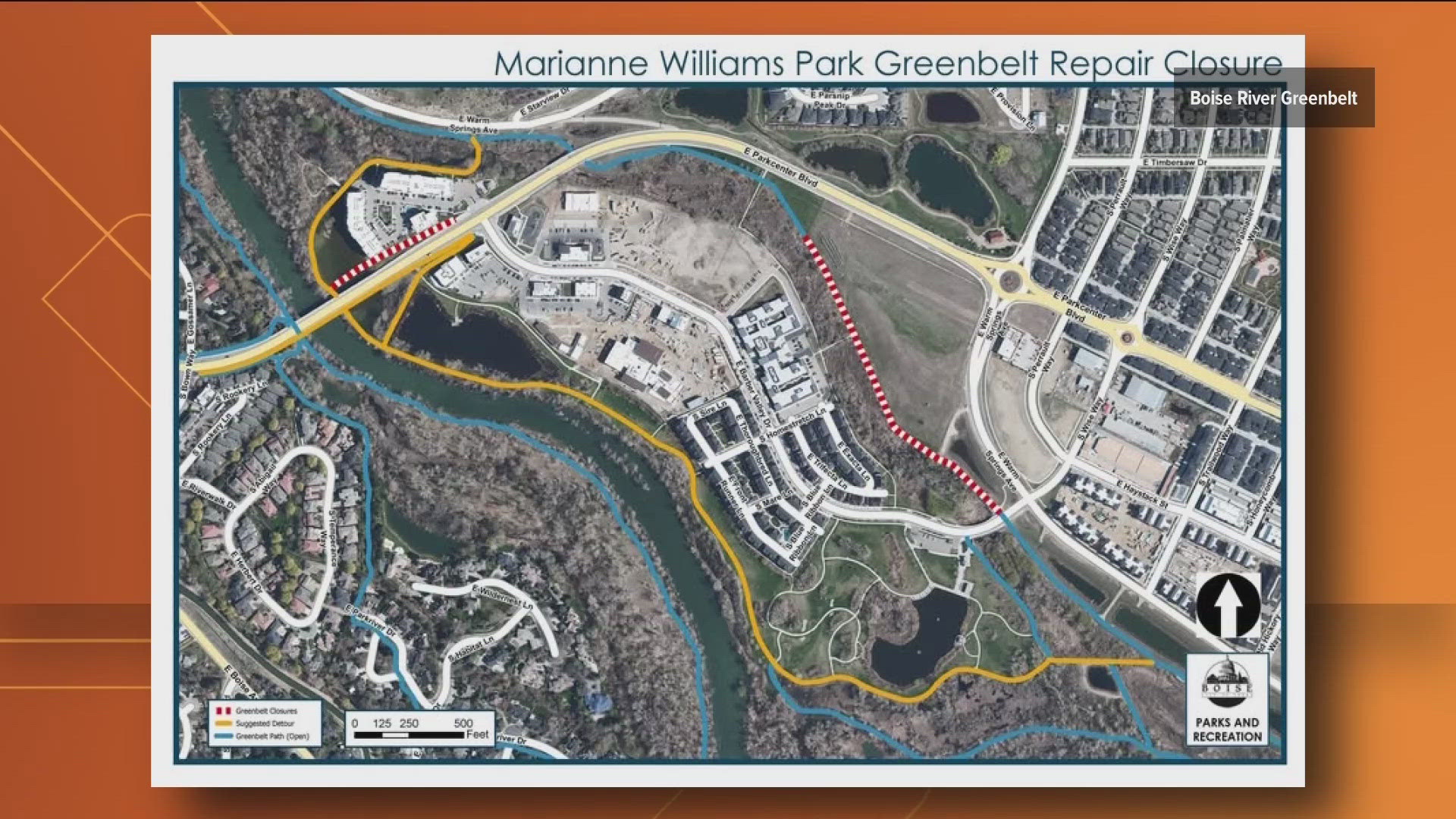 'Orange cone season' has officially hit the Boise River Greenbelt.