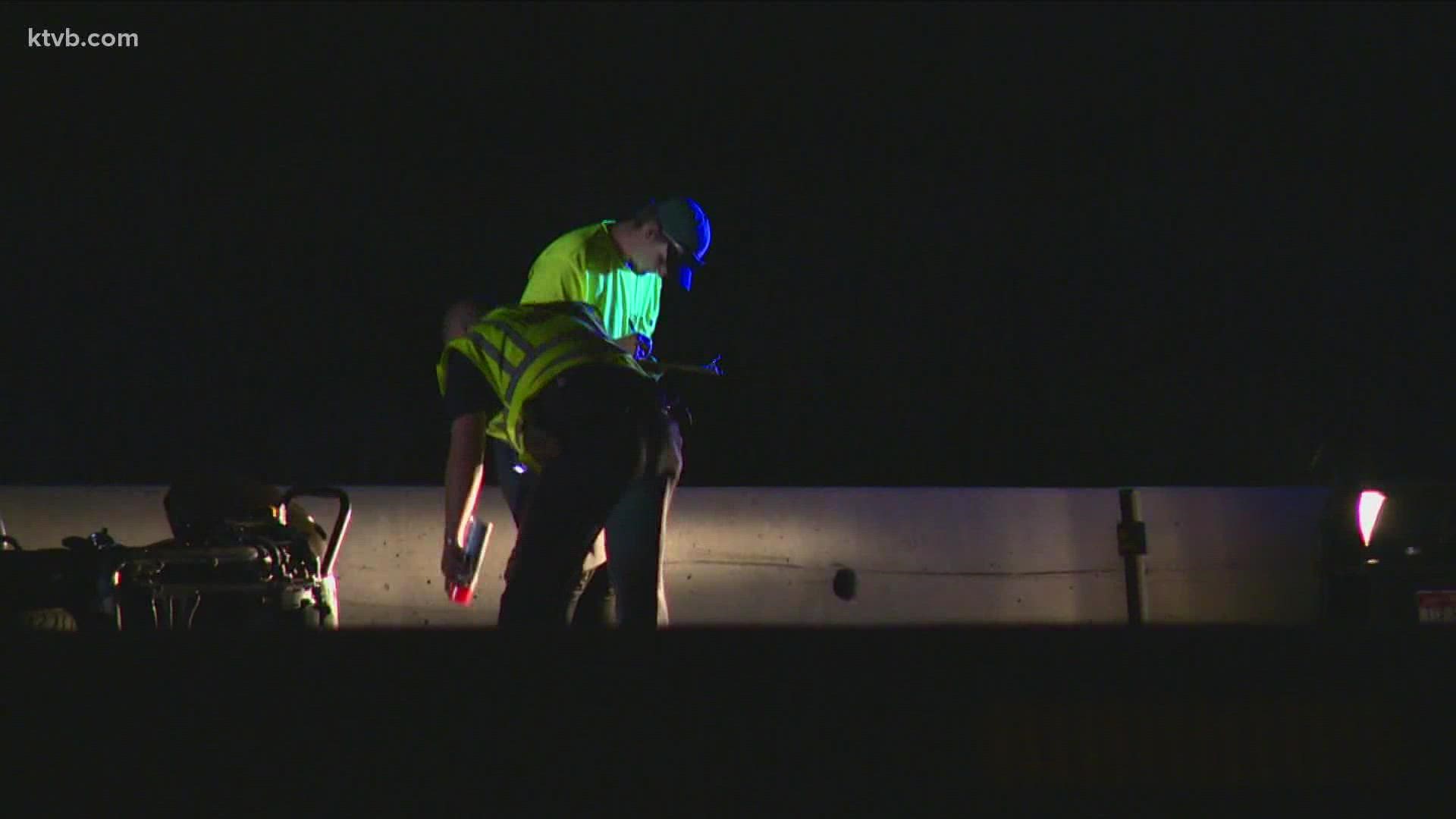 Idaho State Police say a speeding motorcyclist struck the back of a minivan Wednesday night.