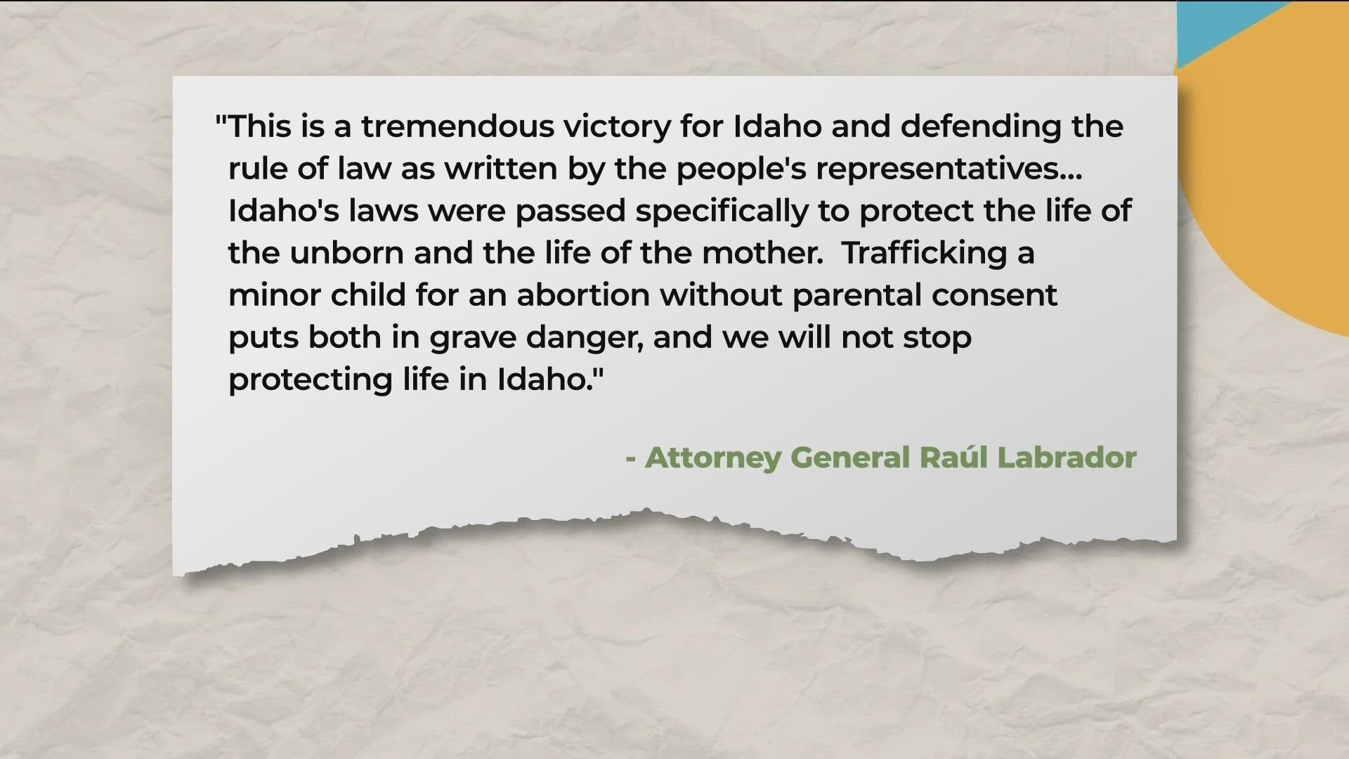 Idaho's abortion trafficking law can now be enforced after the Ninth Circuit Court of Appeals reversed the decision blocking it.