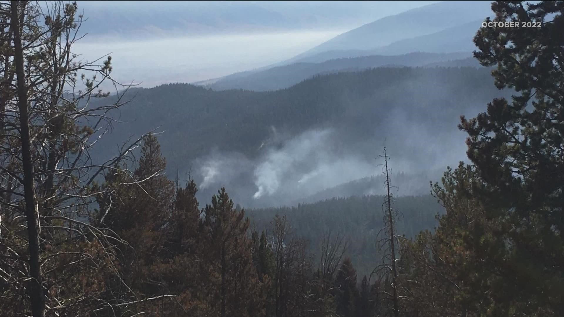 The Moose Fire northwest of Salmon has burned more than 130,000 acres since mid-July. Activity is now minimal, closures are lifted, but some hot spots remain.