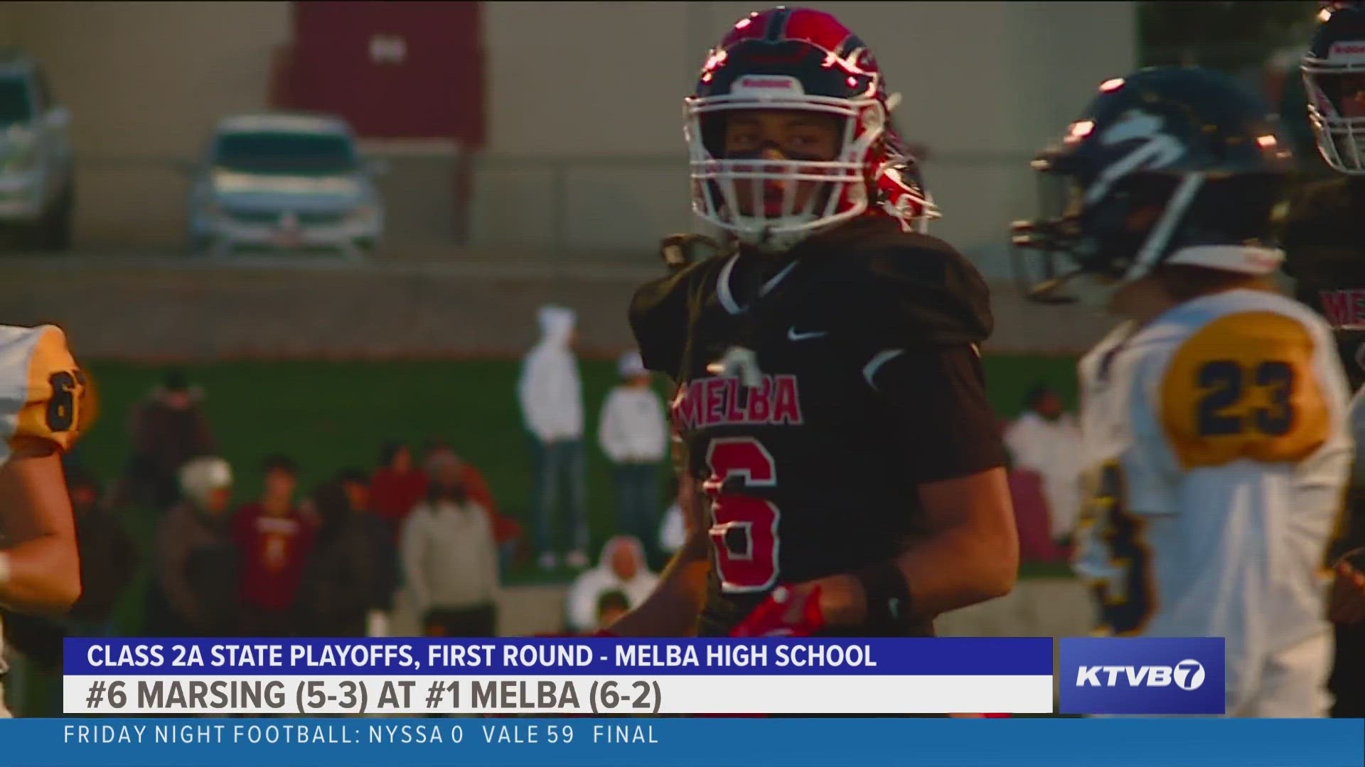 The Mustangs will face off with Western Idaho Conference rival Nampa Christian in the 2A state quarterfinals after Friday's 34-14 win over the Huskies.