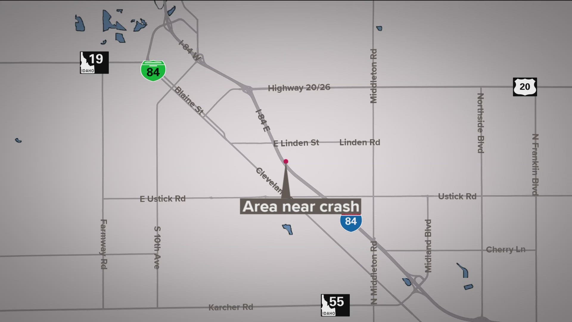 Three adults and a baby are in the hospital after a crash in Canyon County Thursday night.