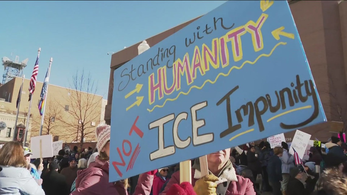 Hundreds protest ICE in Boise following fatal Minneapolis shooting
